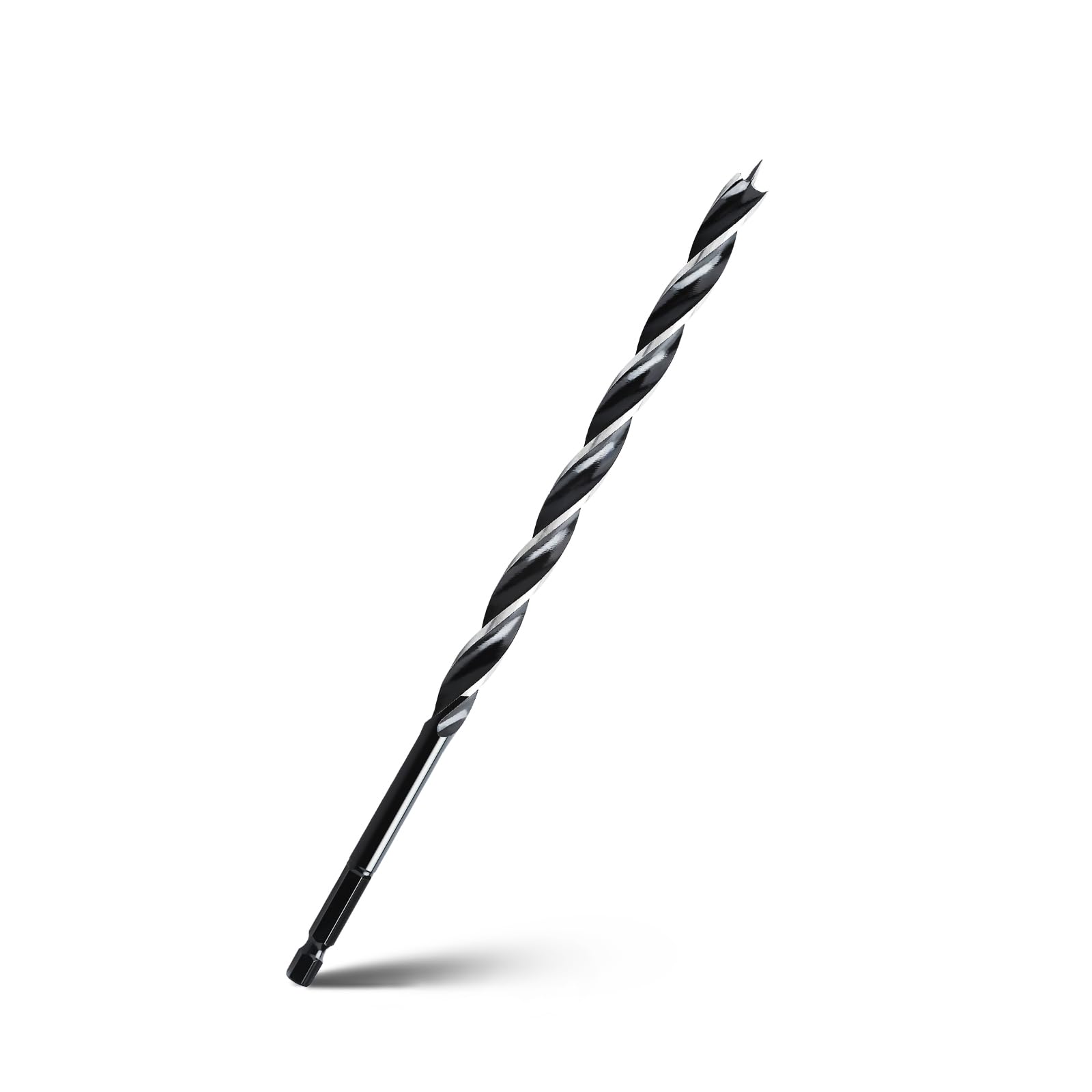 WOBLLMX 1/4" x 10" Auger Drill Bit for Wood,Hex Shank Tri Flute Drill Bit