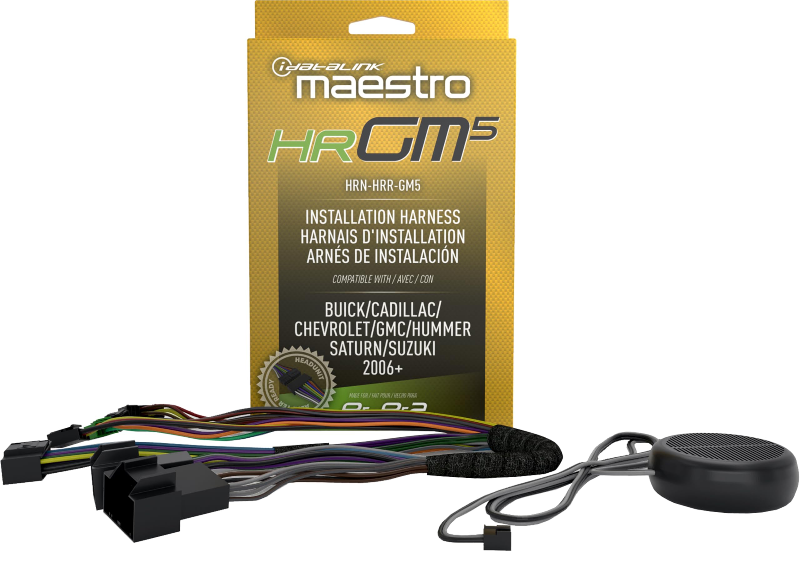 Idatalink Maestro Compatible with GM Vehicles (2006+) HRN-HRR-GM5 Plug and Play Harness - Headunit Adapter Ready