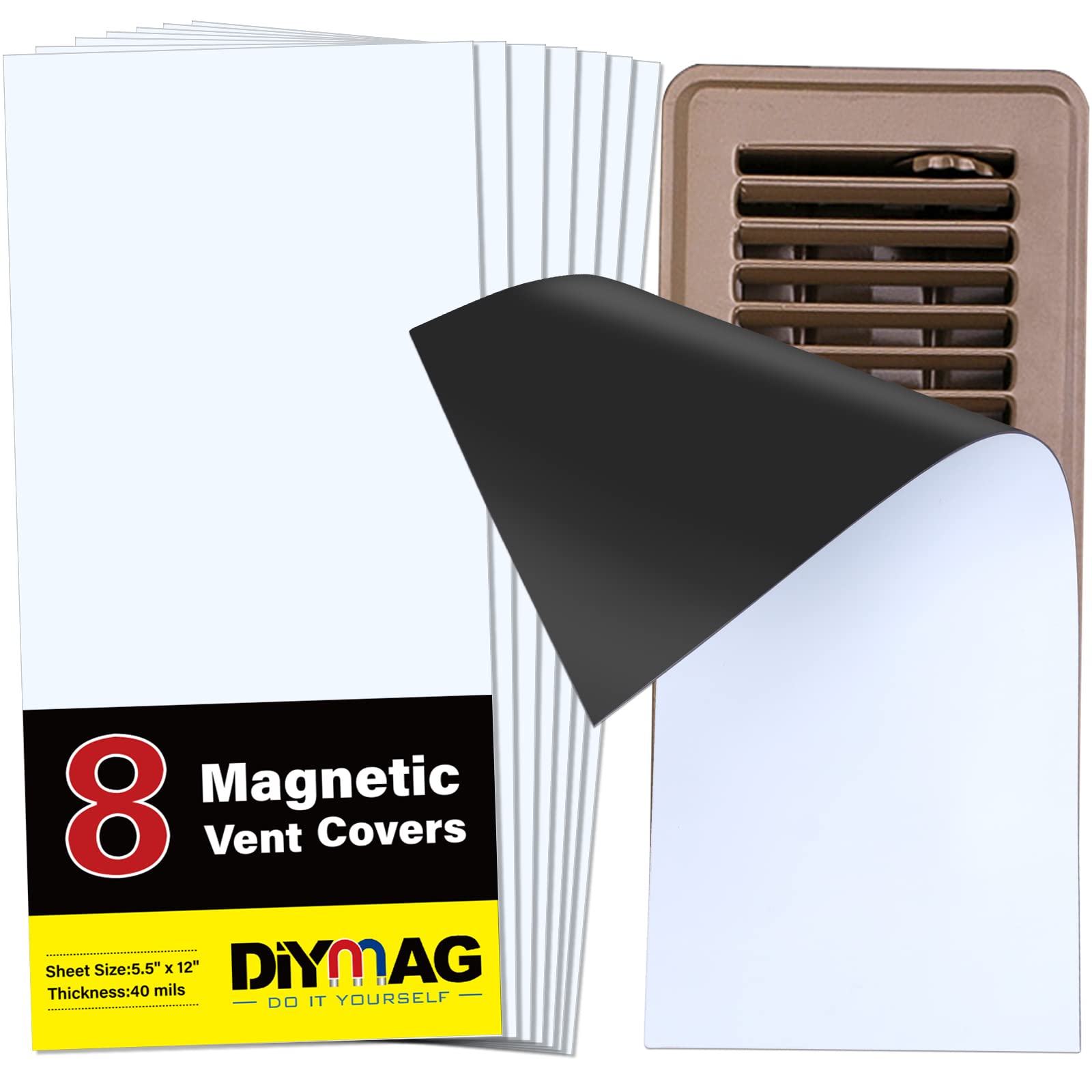 DIYMAG Magnetic Vent Covers-5.5" x 12",8 Pack