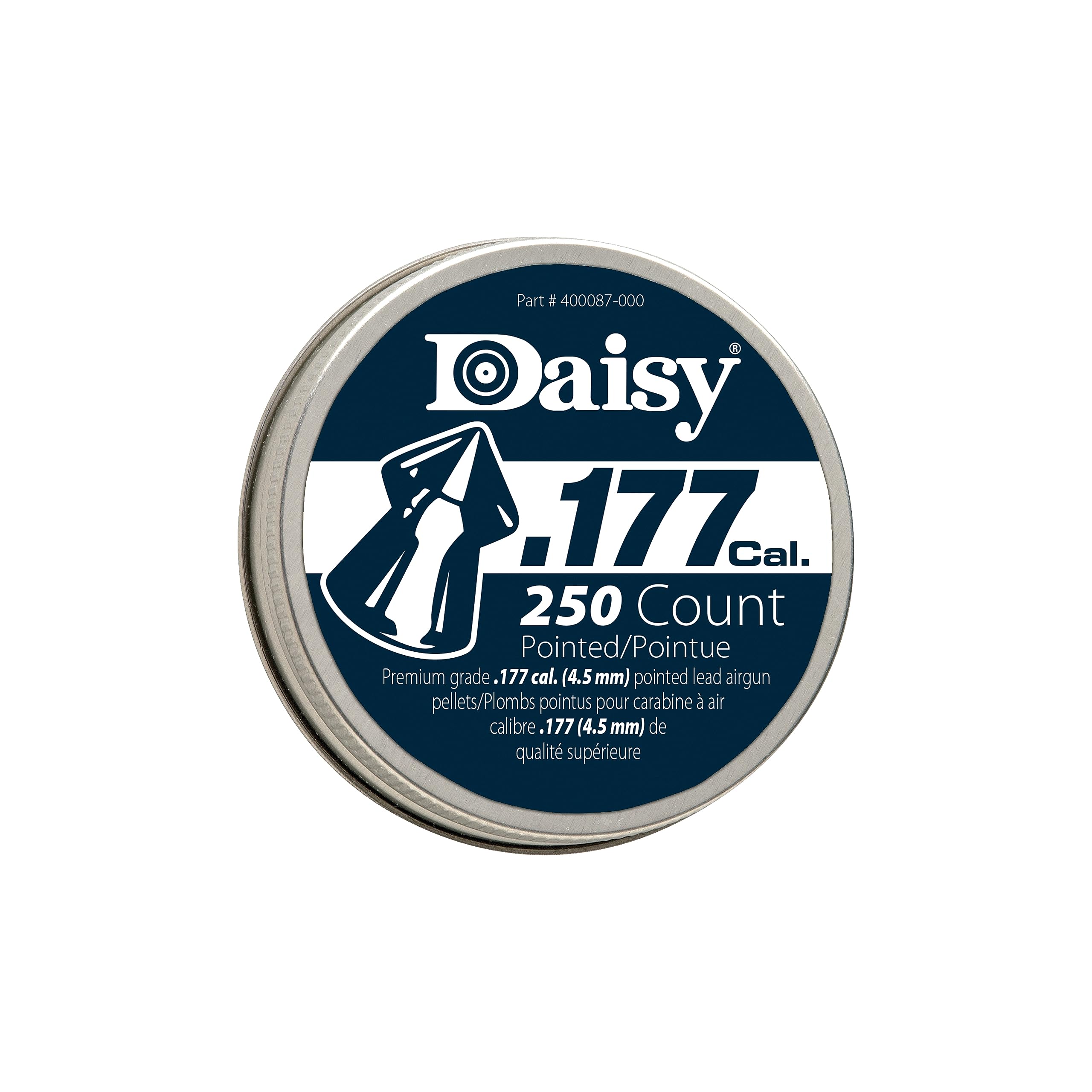 Daisy 987777406 250 ct. Pointed Field Pellets .177 PDQ Silver 4.5 mm *987777446*