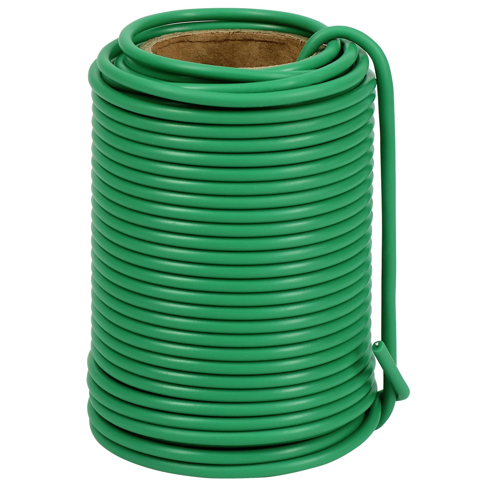 Tenn Well 66ft 3.5mm Garden Wire Rubber Coated Green Ties for Plants