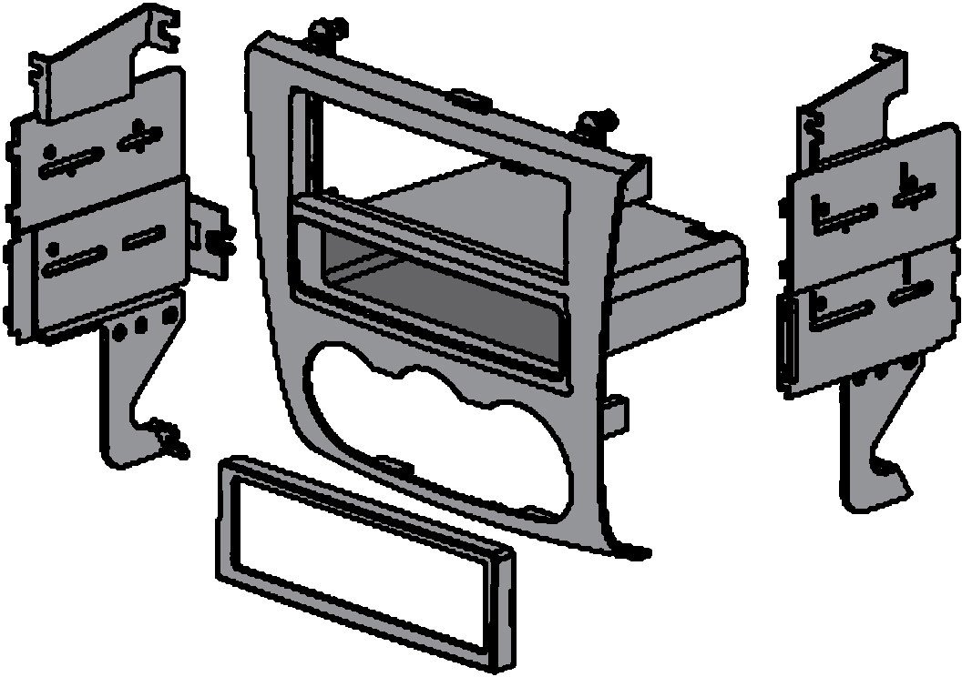 AI NDK727 Installation Kit for NISSAN 2007-13 ALTIMA Double DIN W/Pocket