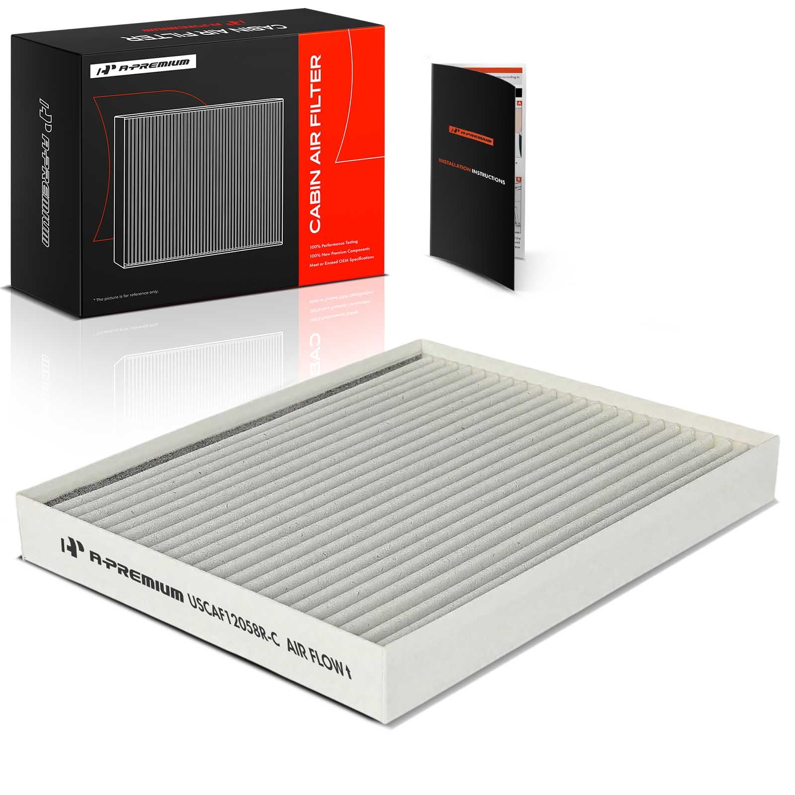A-Premium Cabin Air Filter w/Activated Carbon Compatible with Hyundai, Kia