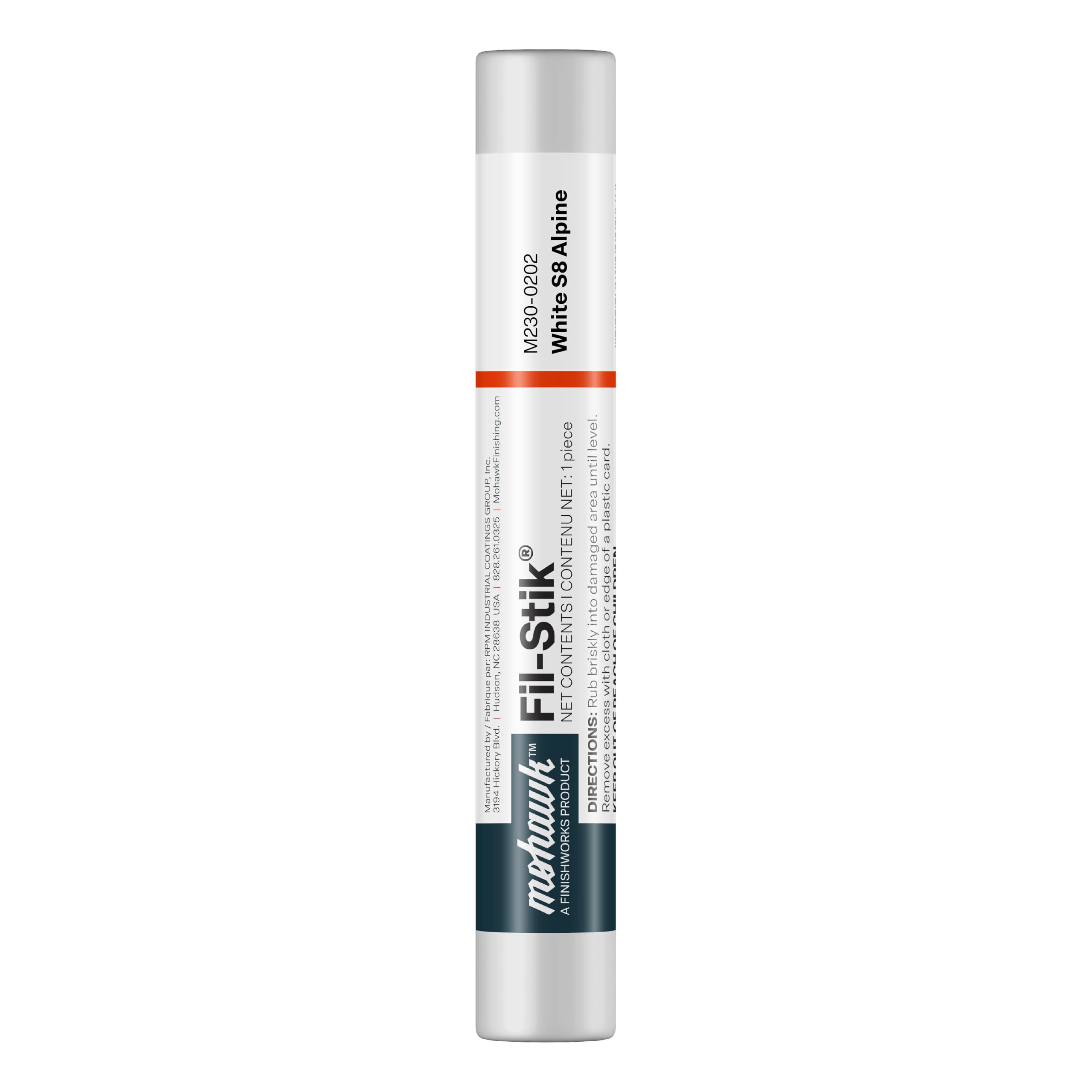 Mohawk Fil-Stik, Wax Putty Stick for Wood Repair, White S8 Alpine, M230-0202, 1 Count