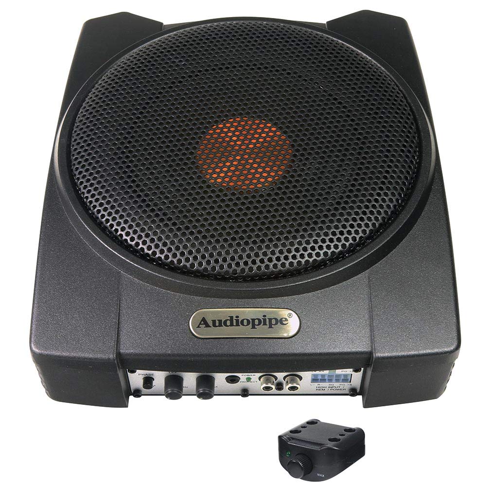 Audiopipe APLP803 8" Active Enclosed Low Profile Sub System 300W Max Dual 2 Ohm