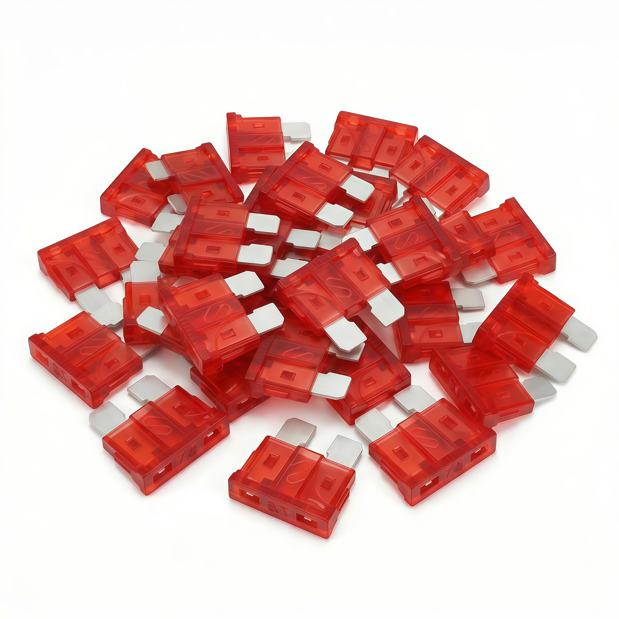 (80Pcs) 10 Amp Standard Fuse, 10A Car Blade Fuses for Car/RV/Truck/SUV/Motorcycle/Boat