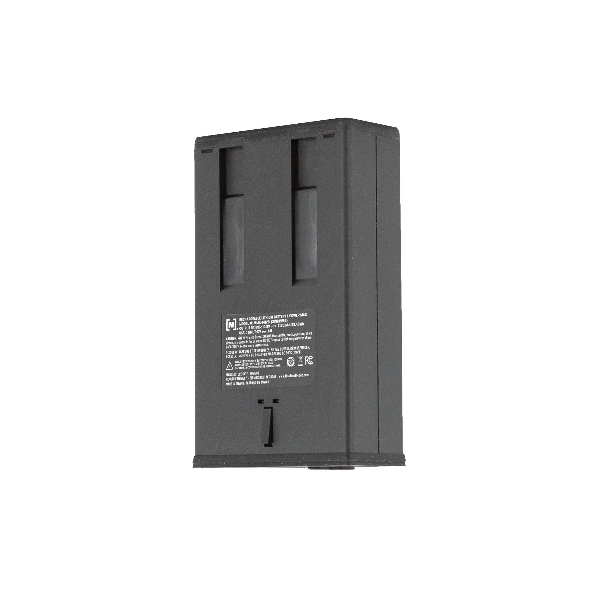 Moultrie Power Mag Rechargeable Lithium-Ion Battery Pack - Battery Pack for Edge Series Cameras - 3350mAh - 10.8v - Never Buy AA Batteries Again - 1 Pack - MMA-14128