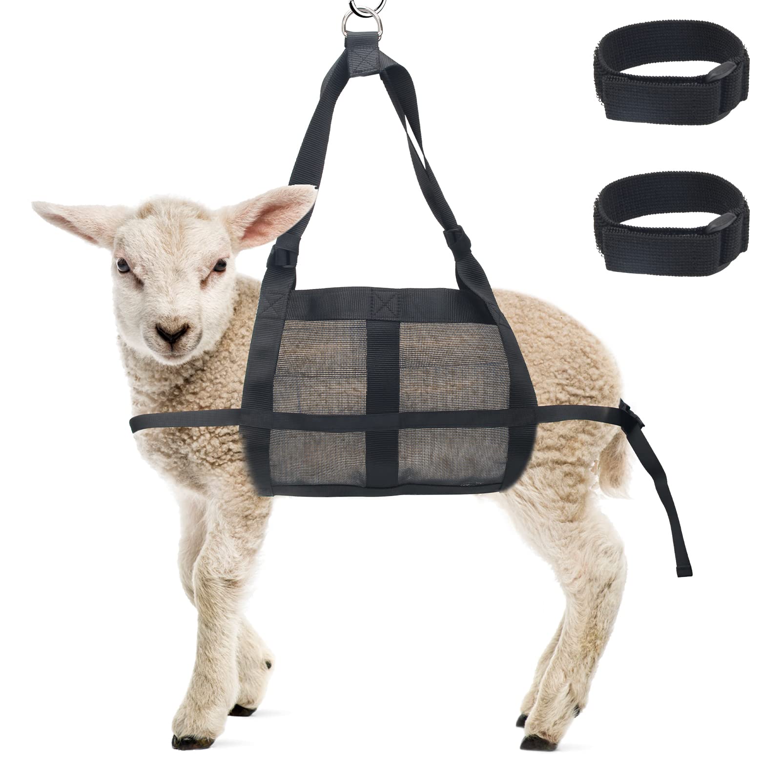 Calf Sling for Weighing Animals, Boyistar 300 LB Animal Weighing Sling for Calf Weight Small Animals, with 2 Reinforced Restraint Types