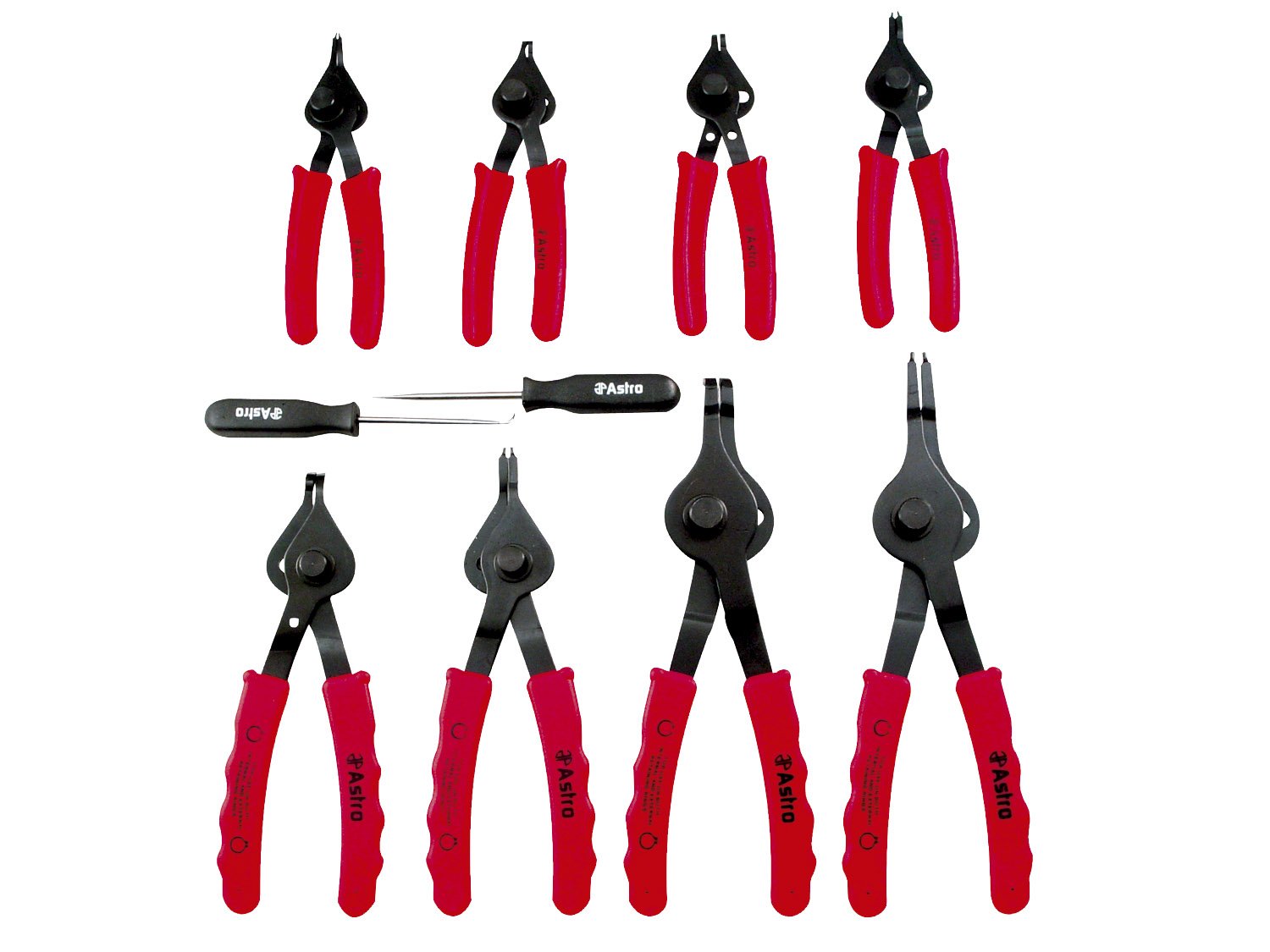 Astro 9401 10Piece Snap Ring Pliers Set