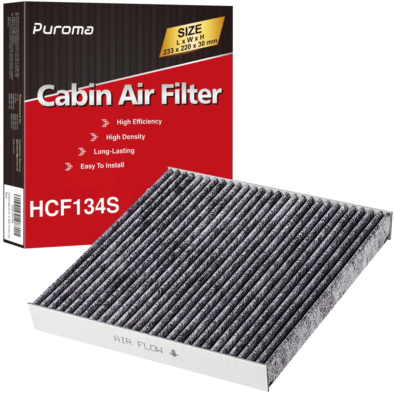 Puroma 1 Cabin Air Filter Activated Carbon for CP134 CF10134 Honda Acura