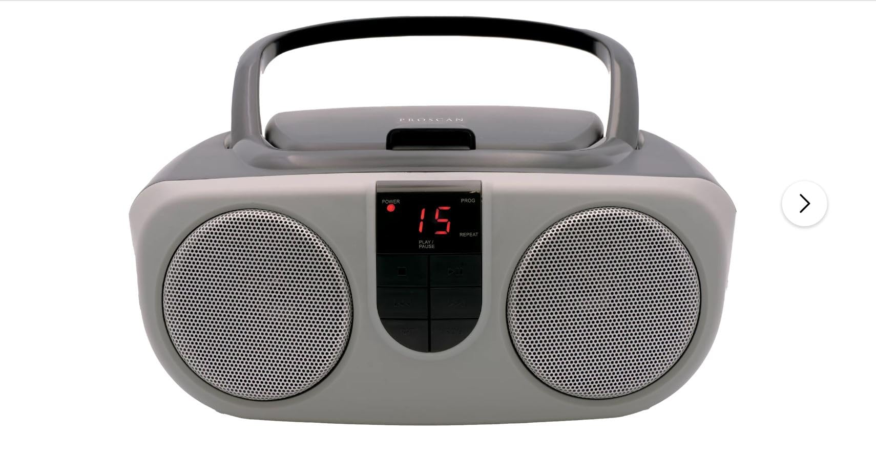 Sylvania SRCD243 Portable CD Player with AM/FM Radio Silver Boombox