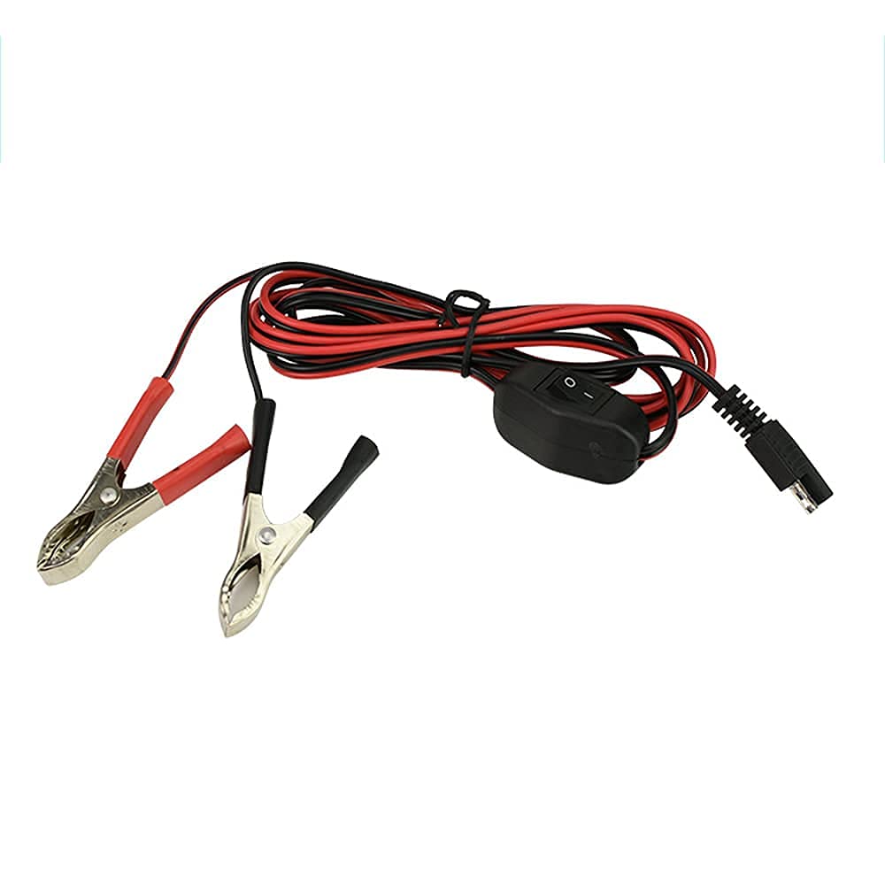 Tata.Meila SAE to Alligator Clips Wire Harness with OnOff Switch 12V24V Quick Disconnect Extension Cord for Pump Motorcycle Car Battery Solar Panels, Use On Lawn and Garden Sprayers, 8.2Ft2.5M