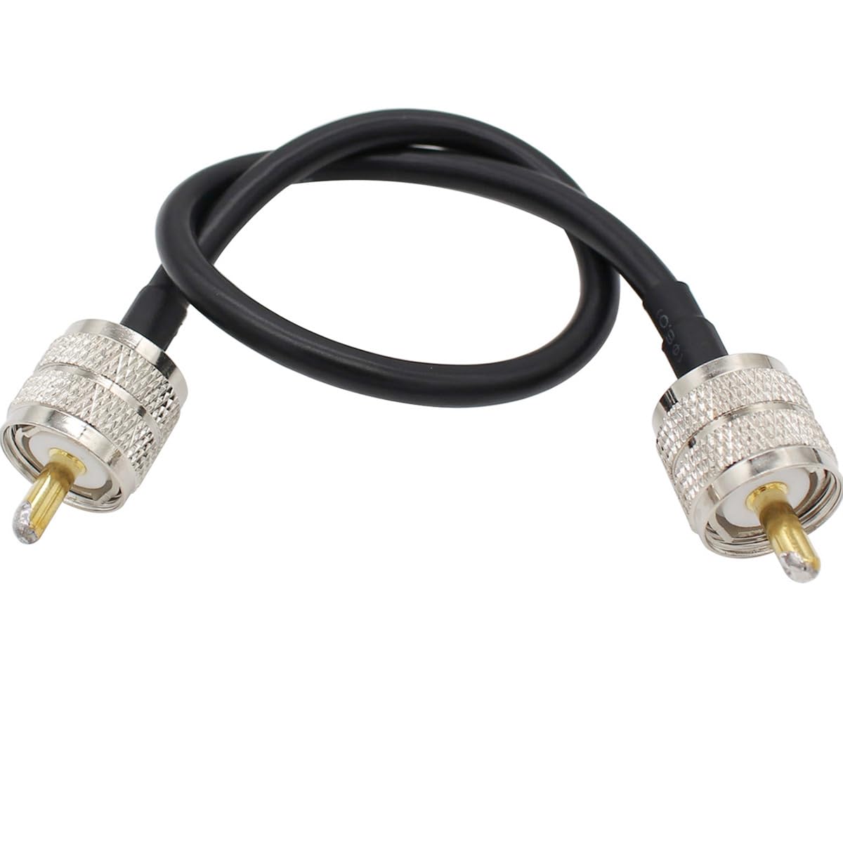exgoofit PL259 Male to Male Adapter Cable Low Loss Digital Coax UHF Jumper Cable 12 inch RG58 for HAM & CB Radio,Antenna Analyzer,Dummy Load,SWR Meter