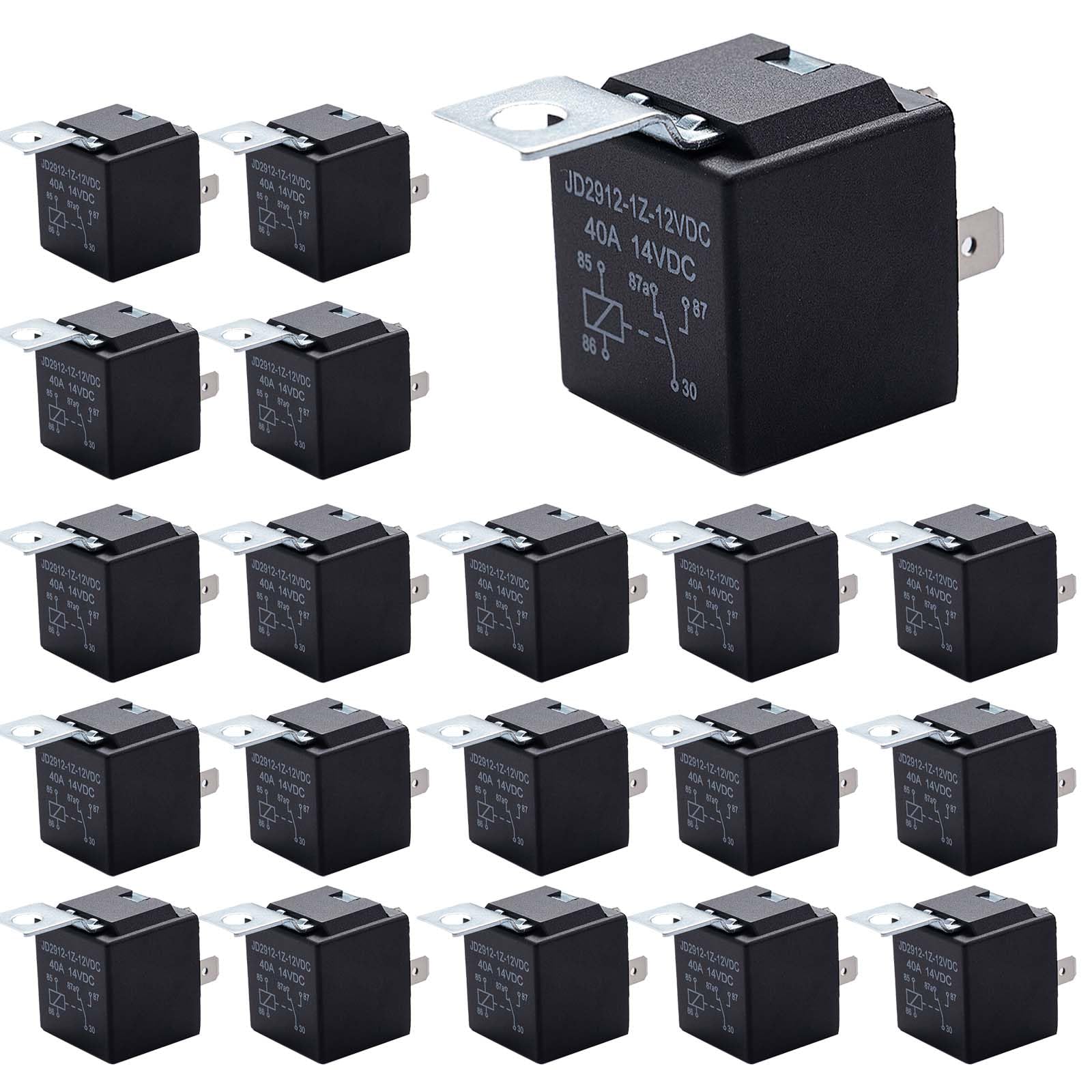 nqnqvl 20 Pack 12V 40/30A 5-Pin SPDT Automotive Relays