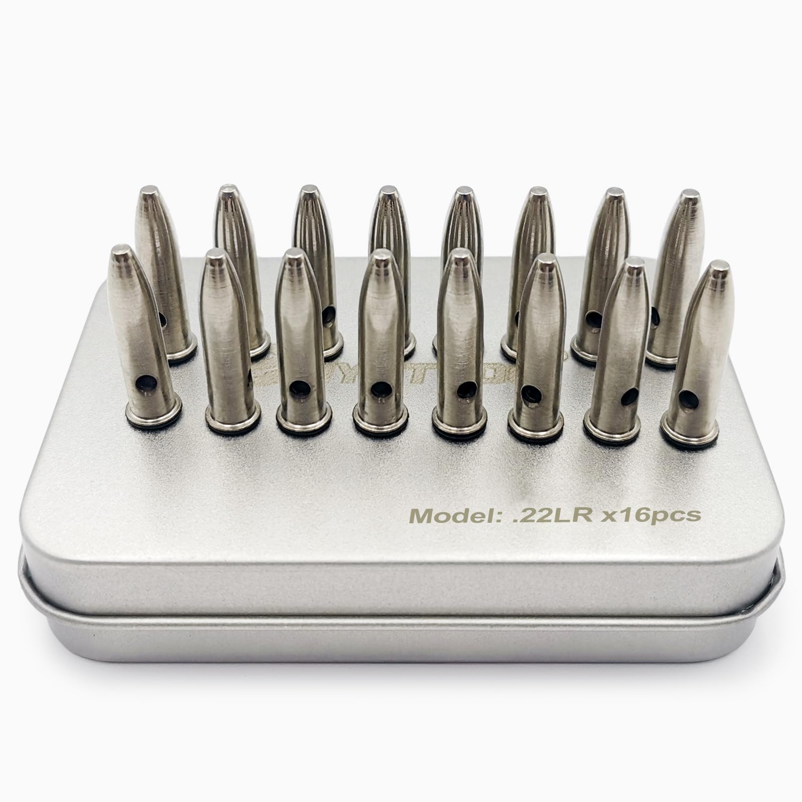 Bayattoo 22LR Steel Safety Practice Rounds Action Trainer Dummy Round Dry Fire Training Snap Cap (16pk)