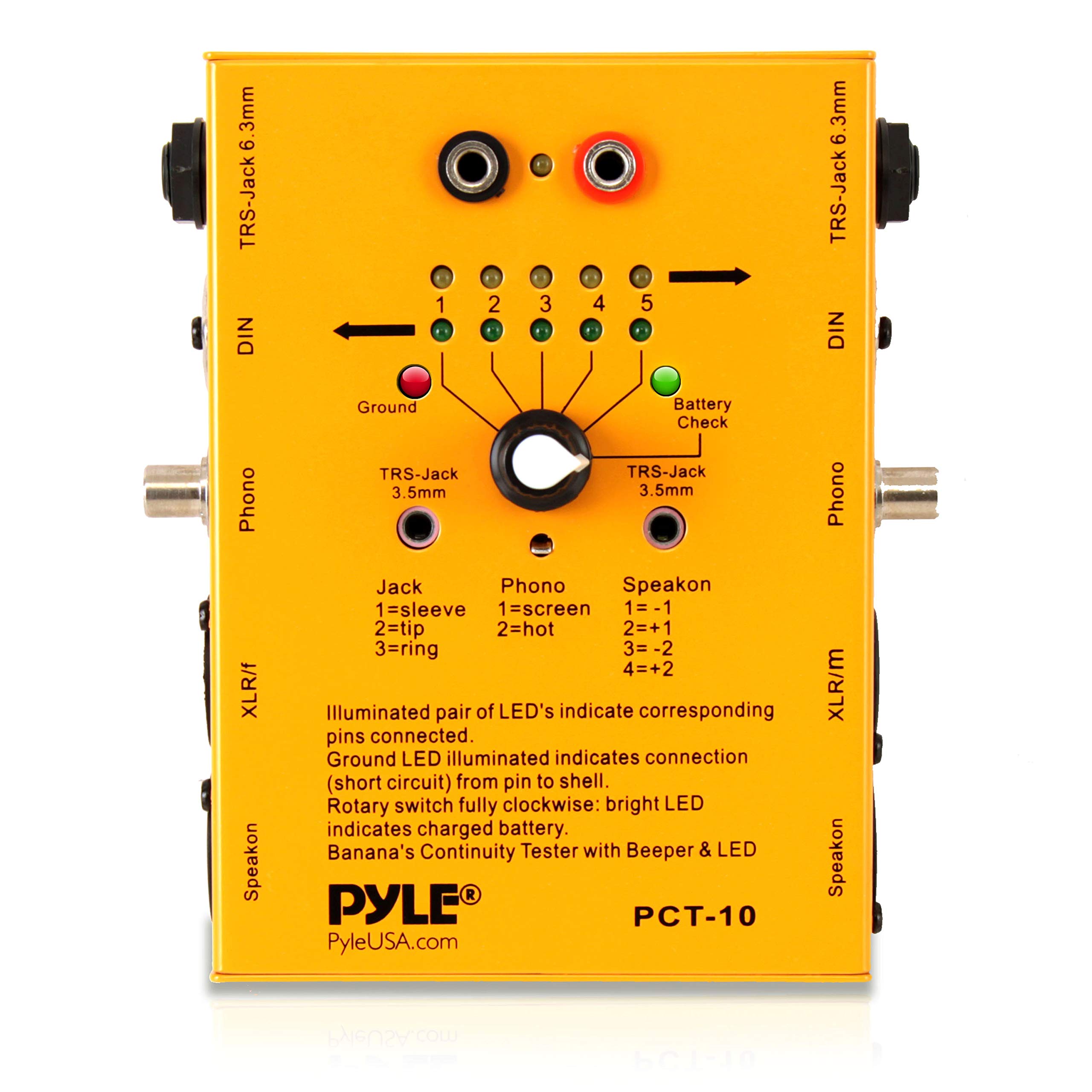 Pyle Pro PCT10 8 plug pro audio cable tester