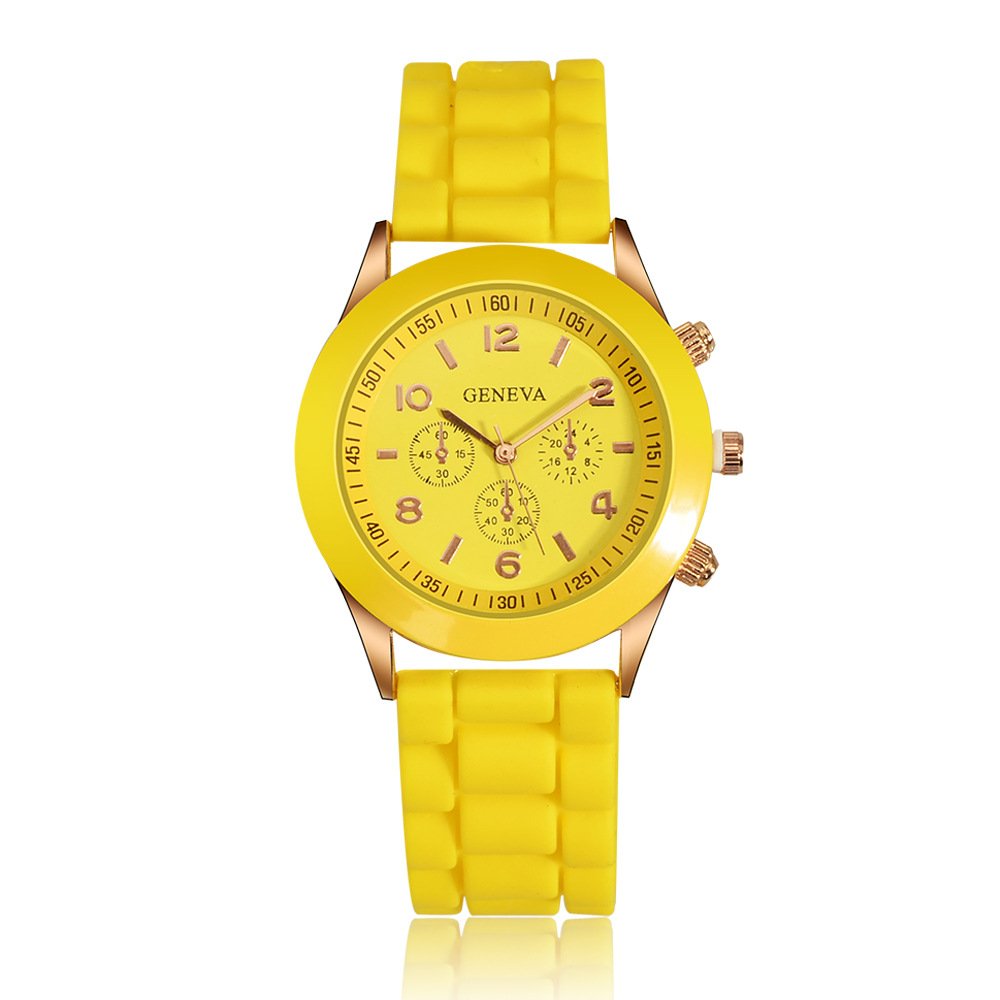 CdyBox Women's Assorted Platinum Watch (Yellow)