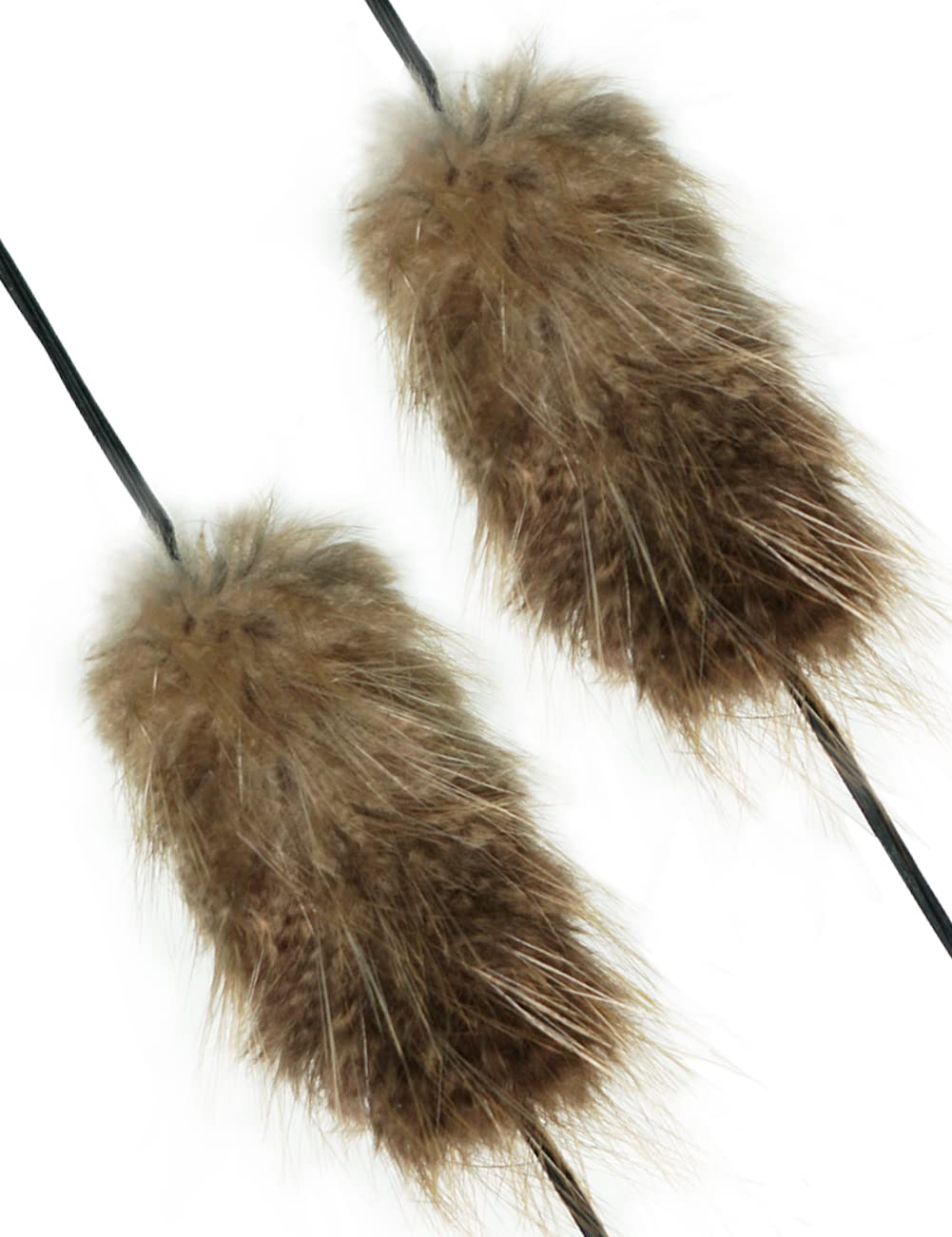 THREE ARCHERS Beaver Balls Bow String Silencers 2 Pack – Traditional Archery Bowstring Dampeners for Recurve Bow, Reduce Vibration & Noise, Lightweight Beaver Hide