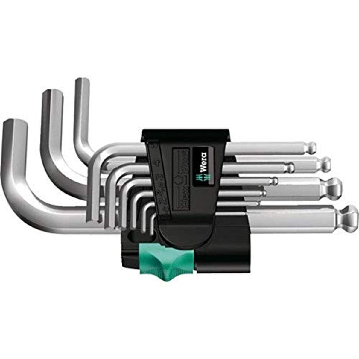 Wera 05133163001 Hex-Plus Stainless Steel Metric L-Key Allen Wrench (9pc Set)