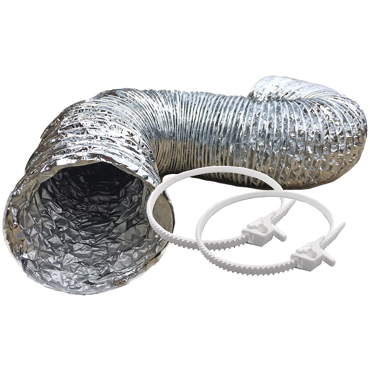 Builder's Best 110673 4" x 8ft SilverDuctâ„¢ Dryer Transition Duct Kit