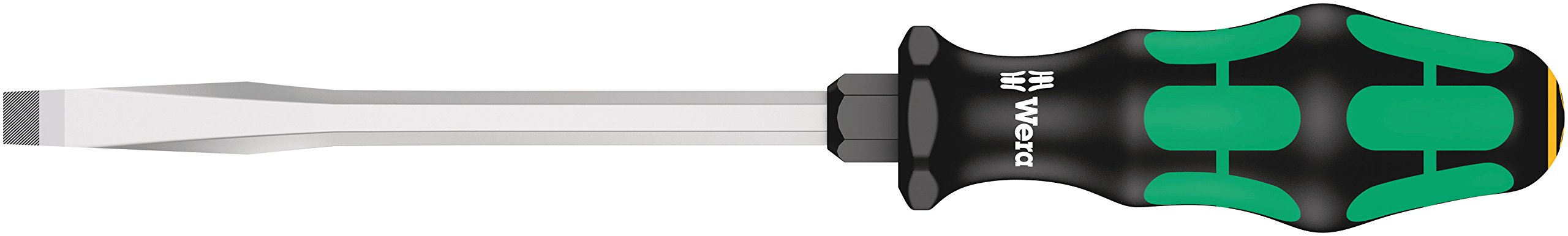 Wera 05007676001 Kraftform Plus 334 SK Slotted Screwdriver, Lasertip, 9mm Head, 6" Blade Length