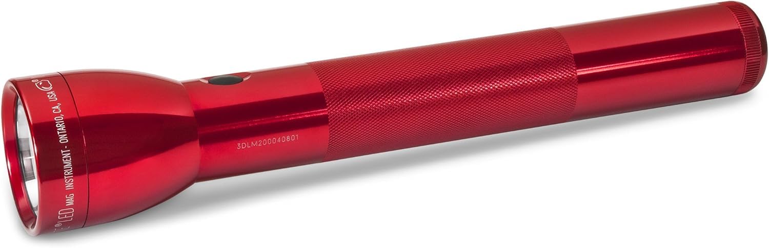 Maglite ML300LS3035 3 Cell D Led Flashlight Red-Gift Box