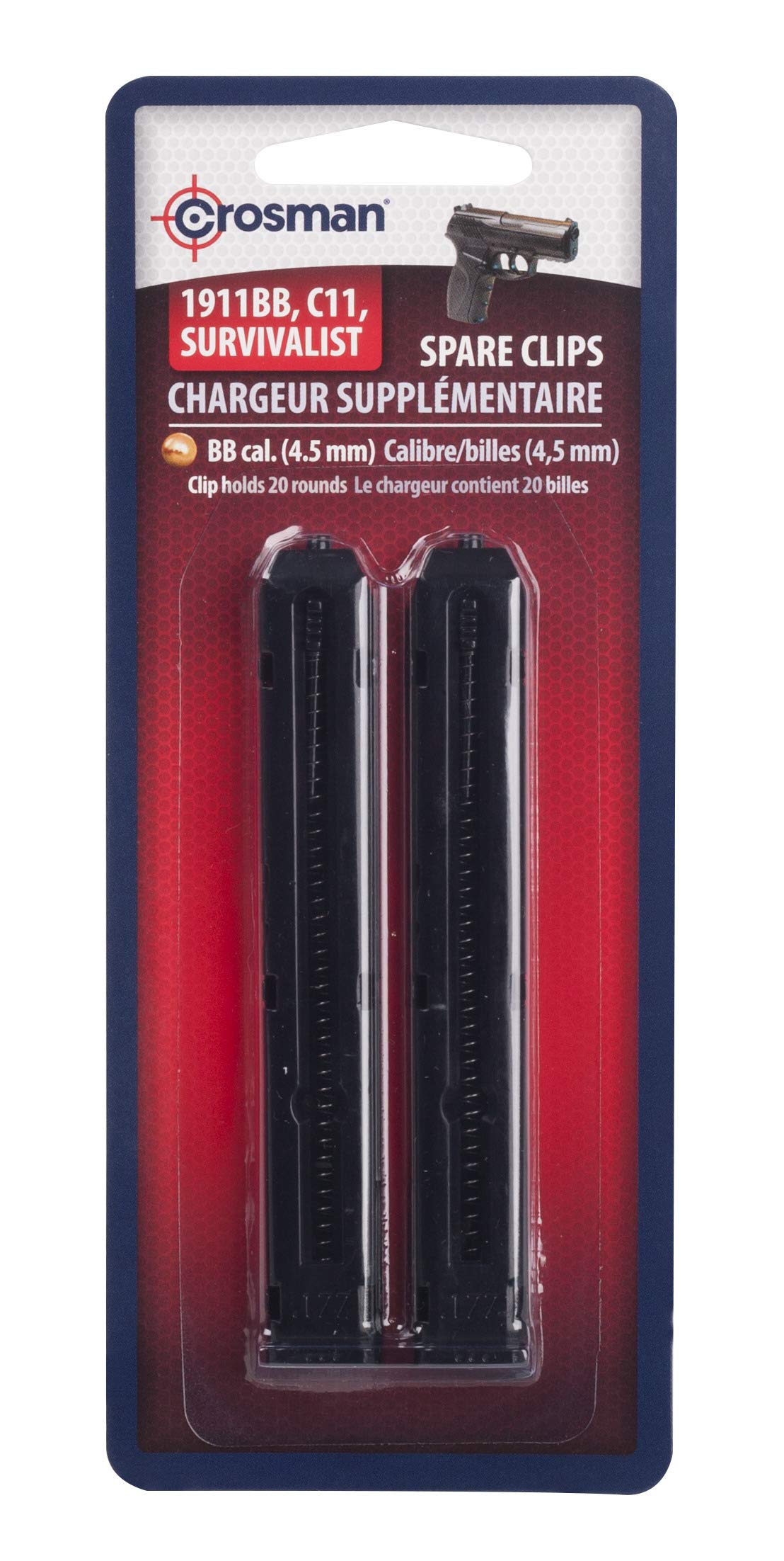 CROSMAN 0481 Spare Magazines 2 Count for use w/C11 40001 P15B & P10 Air Pistols