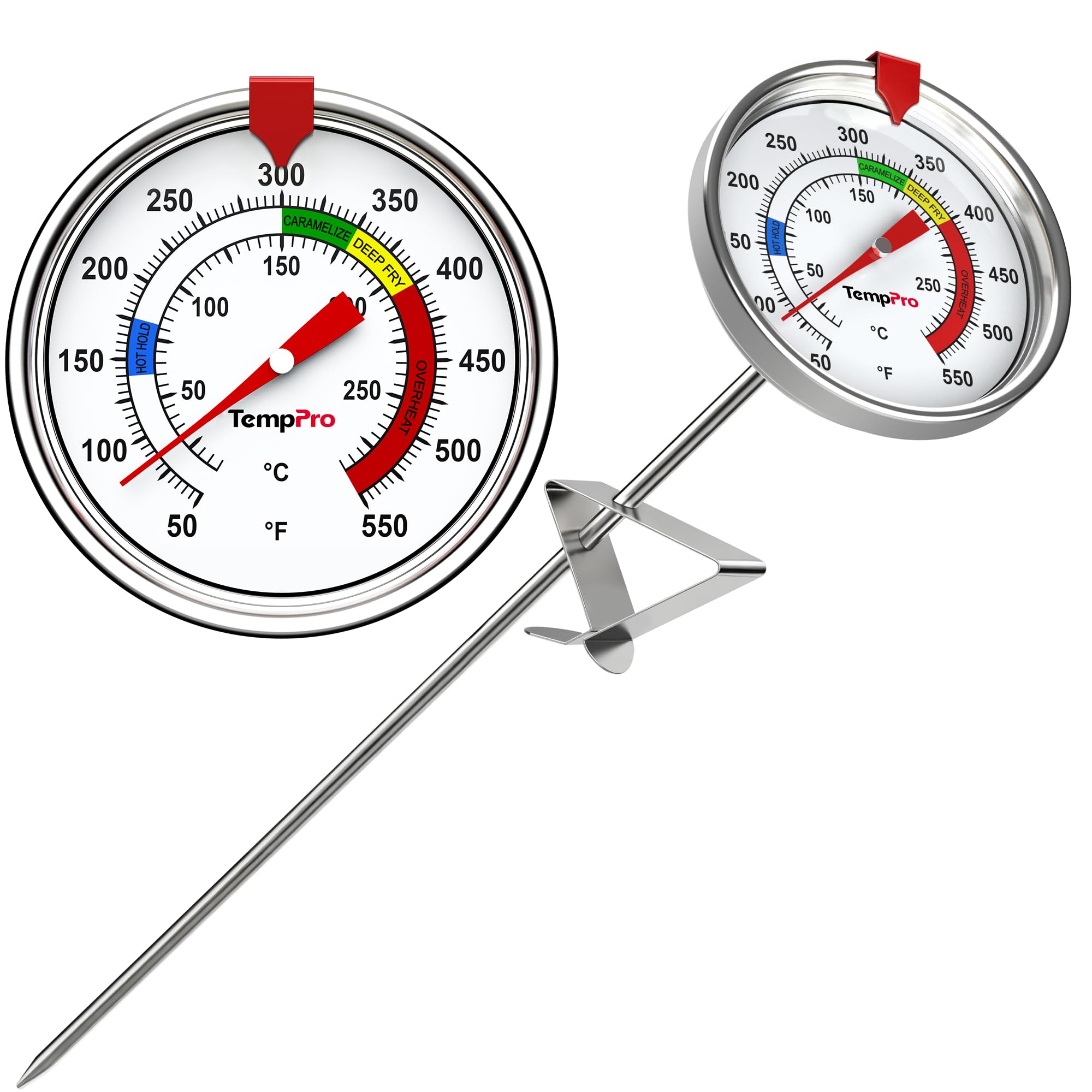 TempPro Candy Thermometer with Pot Clip, Oil Thermometer for Frying