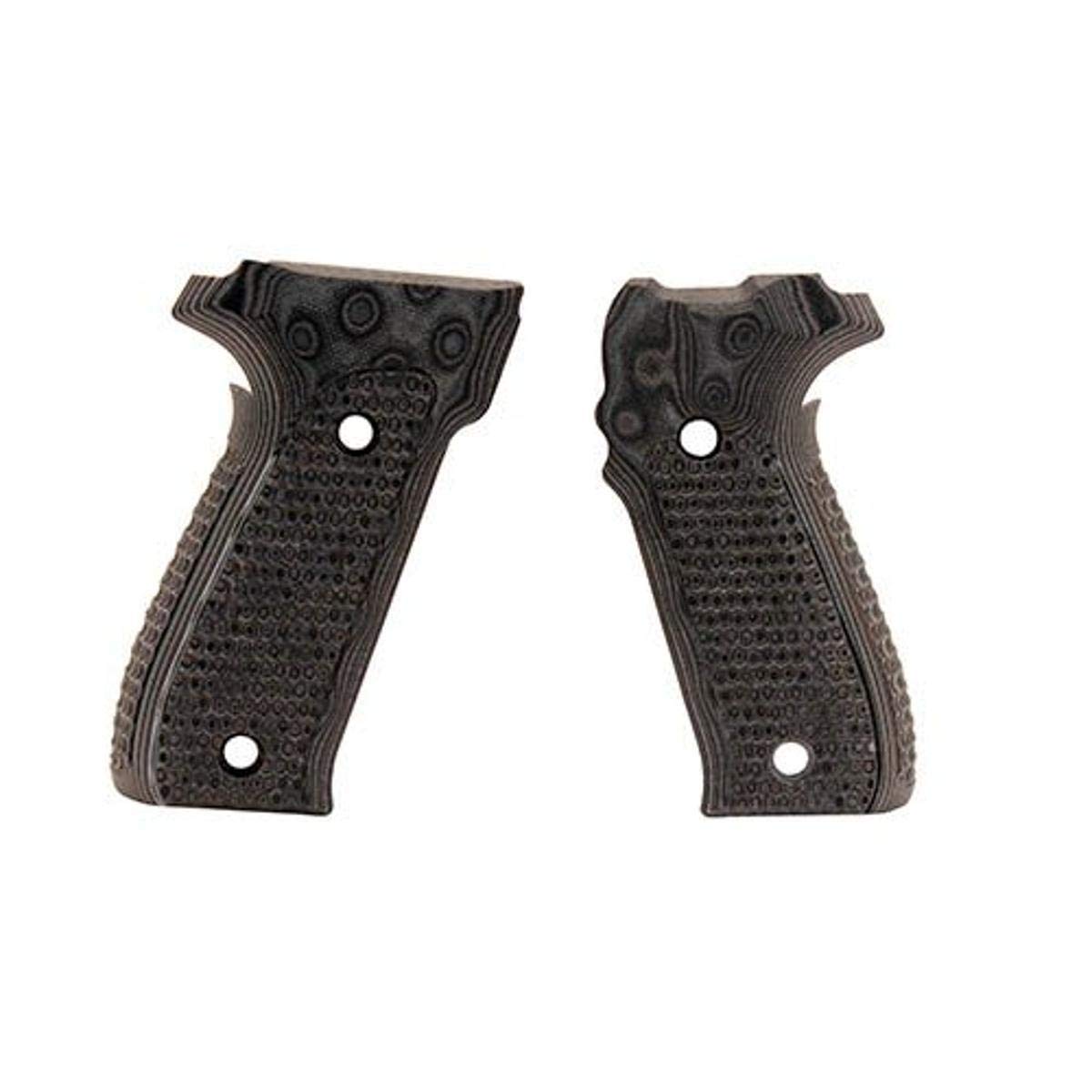 Hogue 26137BLKGRY Sig Sauer P226 Da Sa Piranha G10 Gmascus Black/Gray