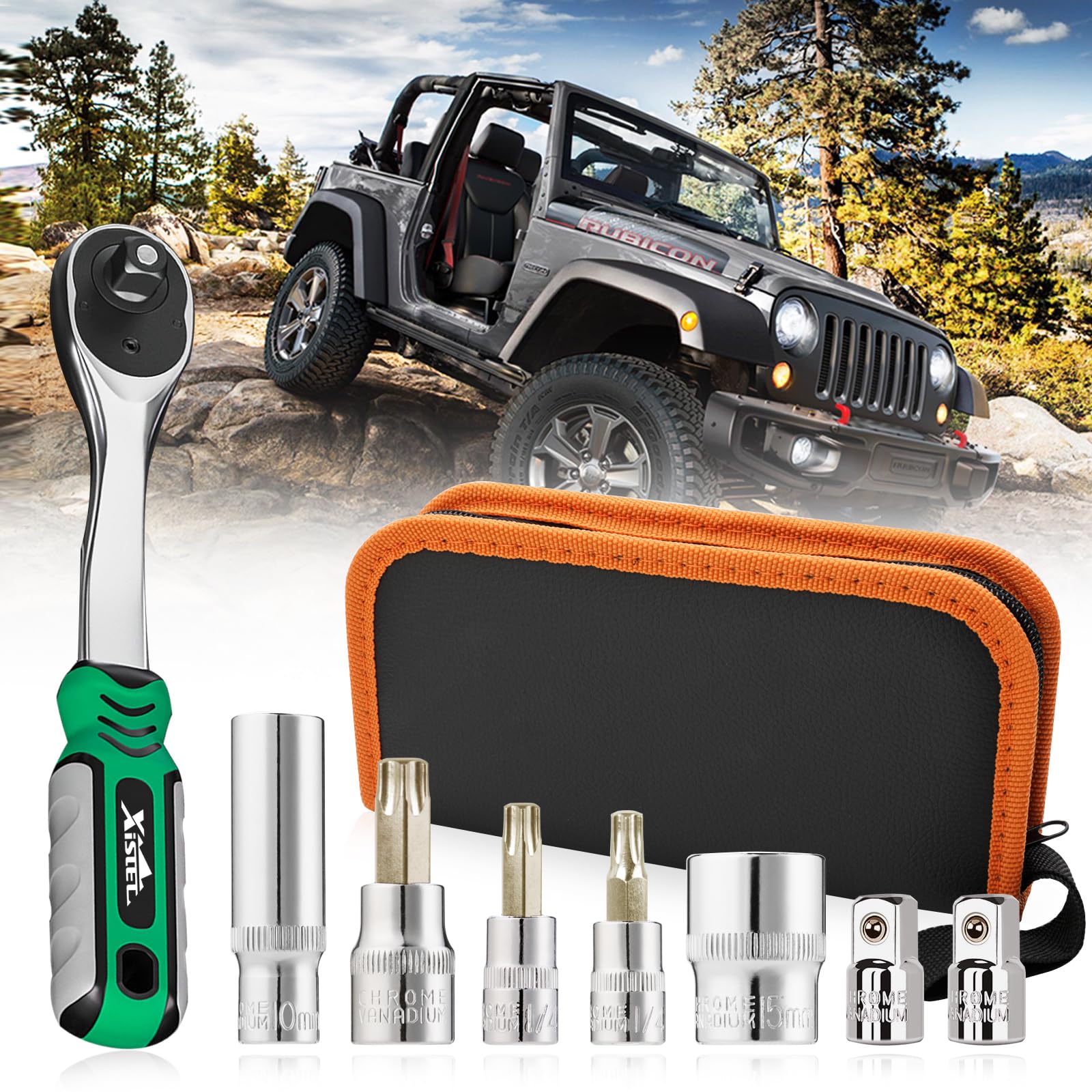Xislet Removal Tool Kit Fit 2007-2025 Jeep Wrangler JL JLU JK JKU Gladiator