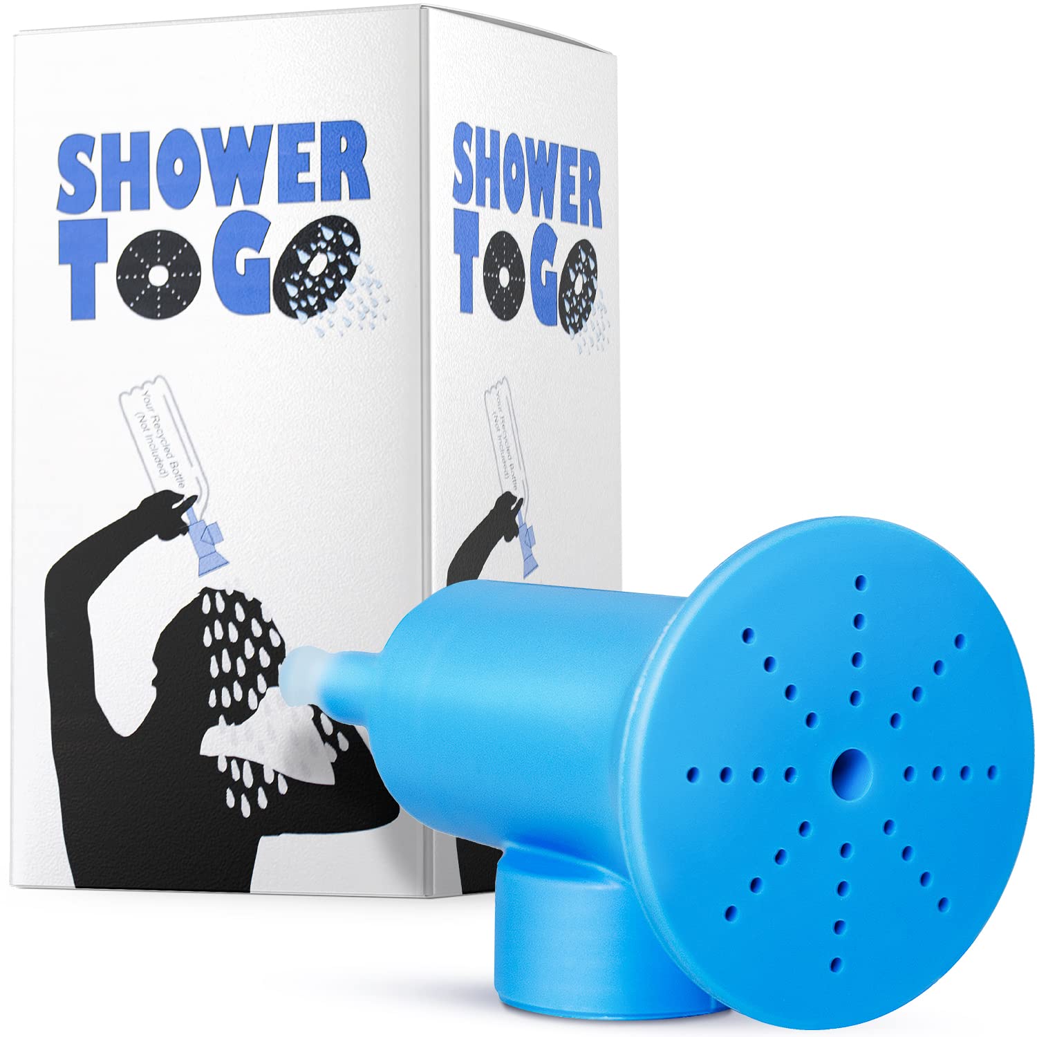 Shower to Go Portable Bottle Shower Attachment, Lightweight Outdoor Rinse Tool for Camping, Hiking, Beach, Pets, and Travel
