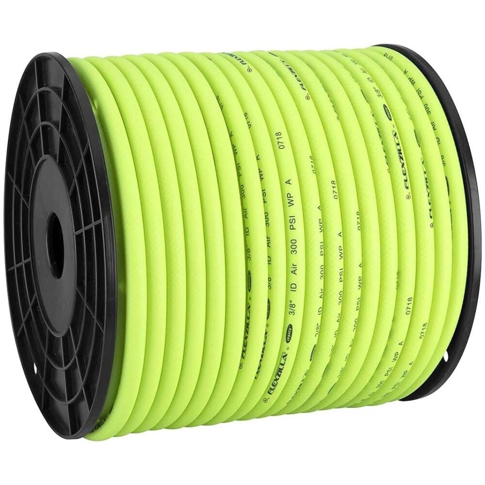 Flexzilla HFZ38250YW Pro Air Hose 3/8In X 250Ft Plastic Spool Zillagreen