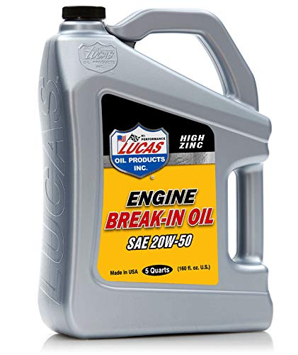Lucas Oil 10636 Sae 20W-50 Break-In Oil 5 Quart