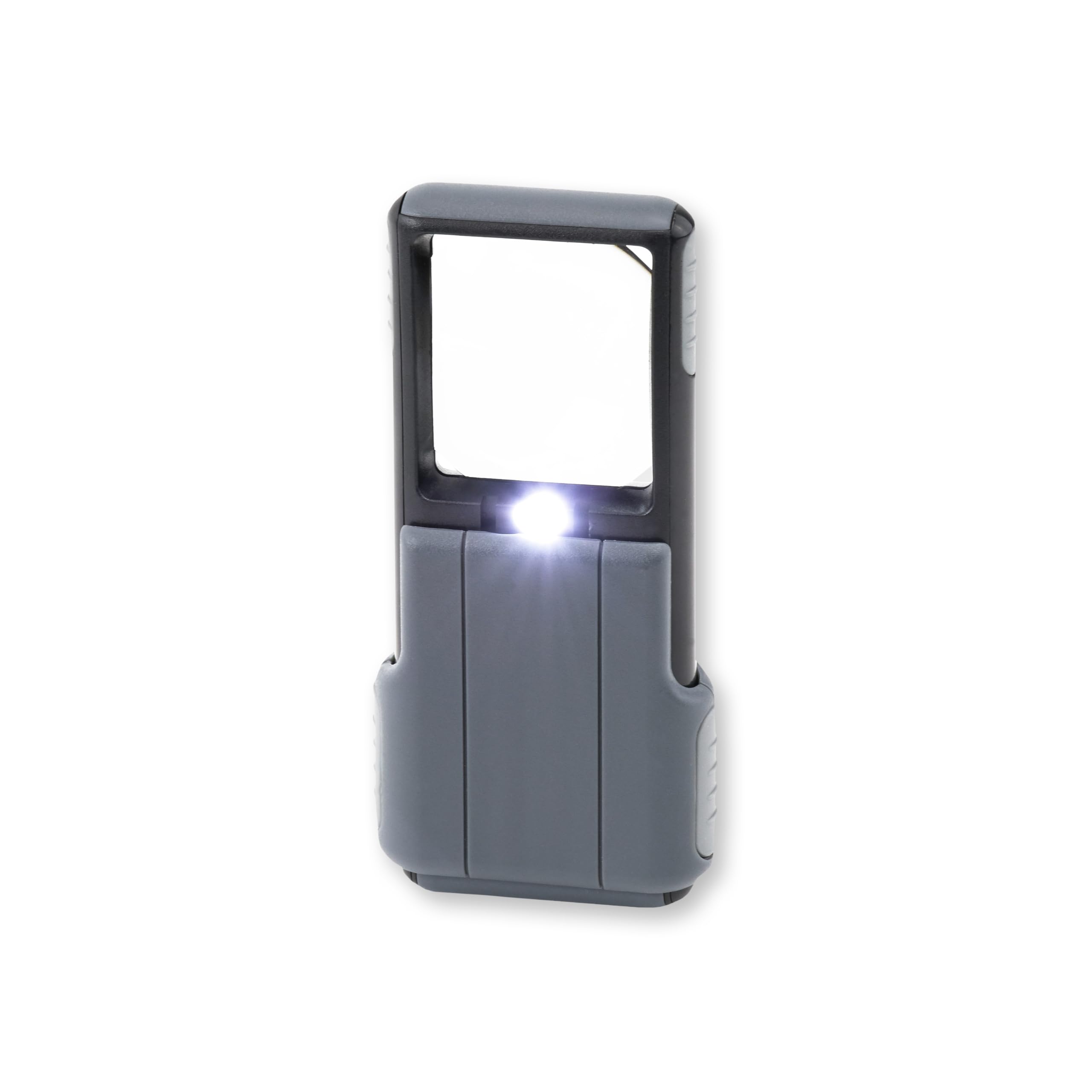 Carson MiniBrite LED Lighted Slide-Out Aspheric Magnifier with Protective Sleeve (PO-55), 5X, Gray
