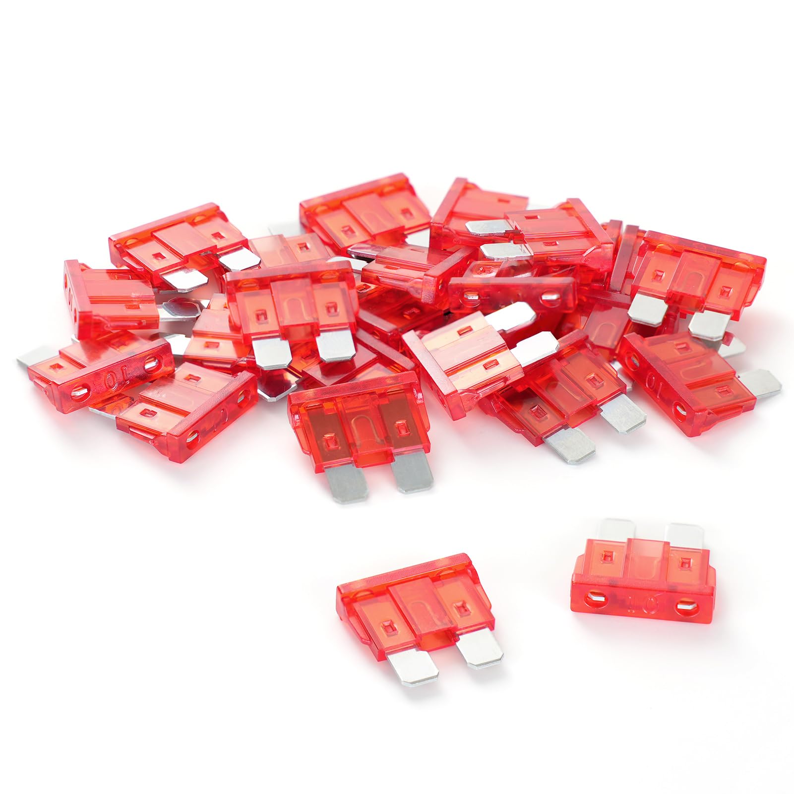 (25Pcs) 10 Amp Standard Car Fuses, 10A Automotive Fuse(ATO/ATC), Blade Fuse for Car/RV/Truck/SUV/Motorcycle/Boat