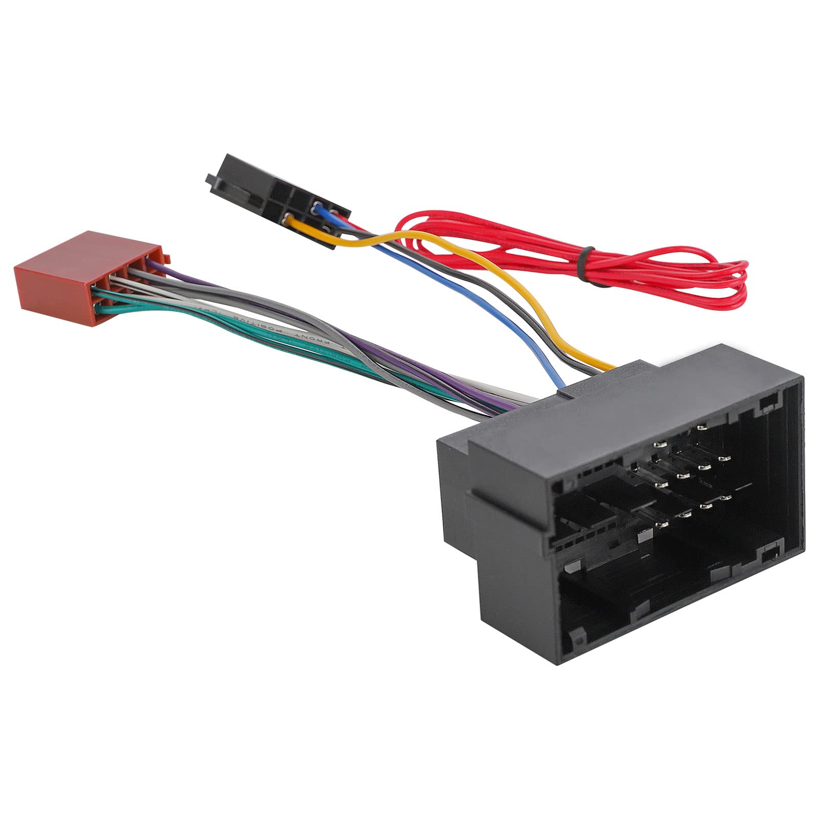 RED WOLF Car ISO Radio Wiring Harness for 2014-2019 Ram 1500, 2018-2020 Jeep, 2015-2020 Chrysler w/16 Pin ISO Wire Plug Connector Install Aftermarket Stereo Head Units for Pioneer Alpine Kenwood