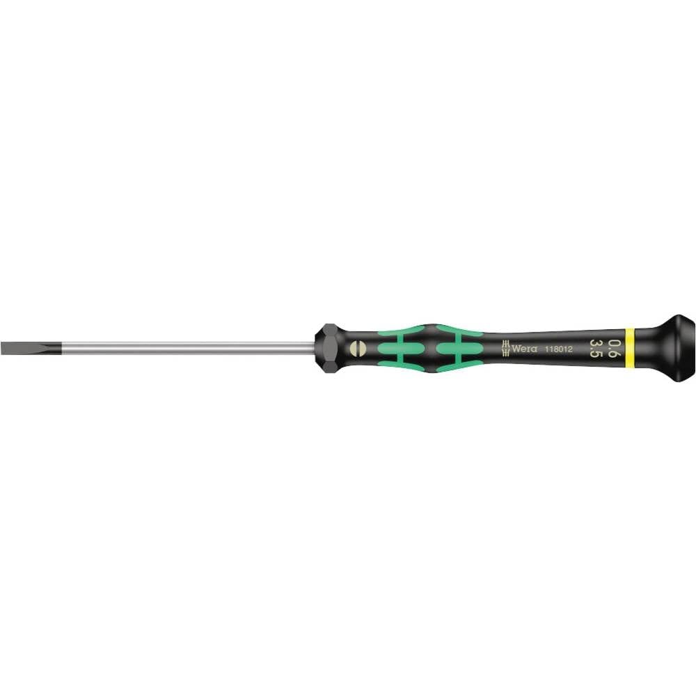 Wera 05118012001 Kraftform Micro 2035 Slotted Electronics Precision Screwdriver, 3.5mm Head, 80mm Blade Length