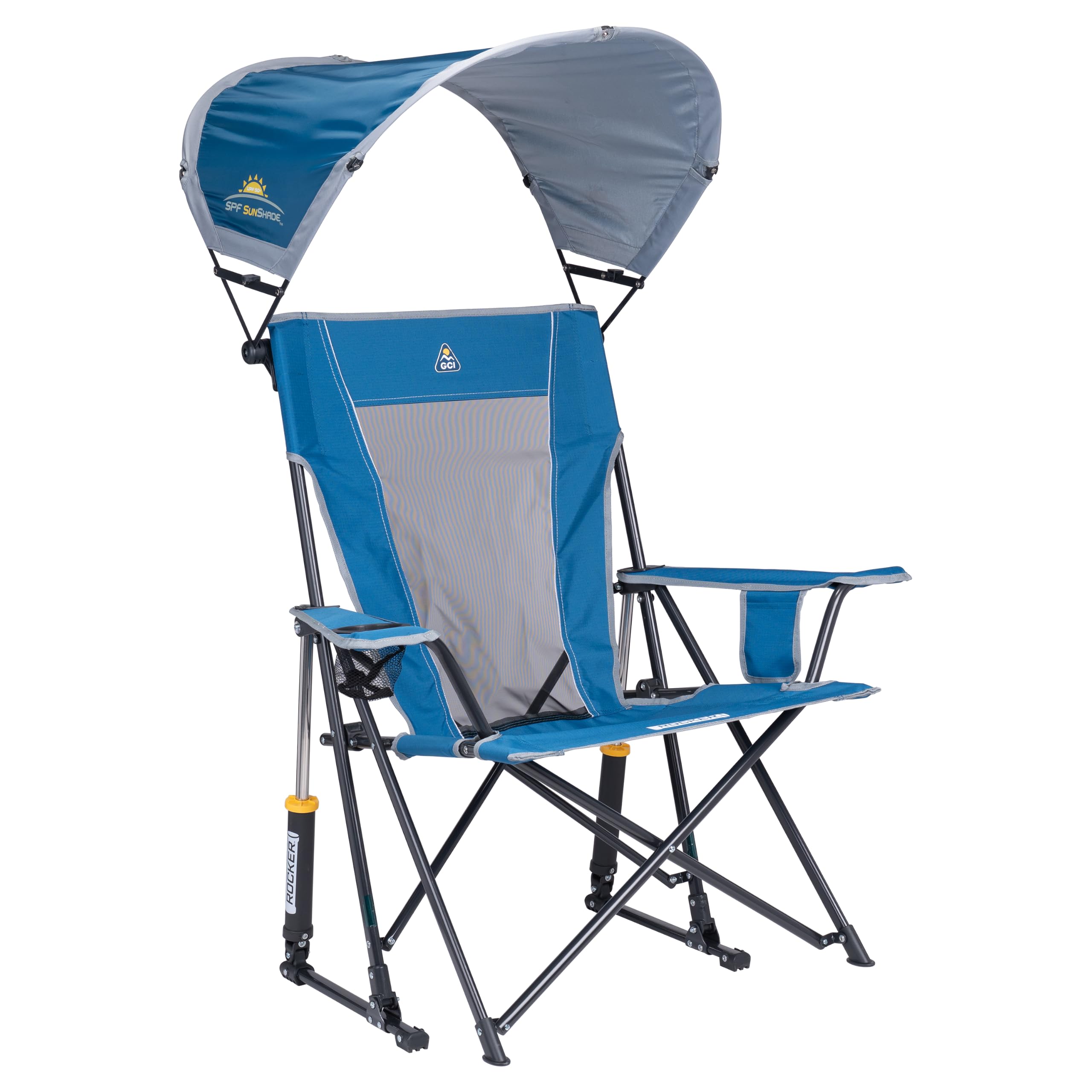 GCI Outdoor Sunshade Rocker Outdoor Rocking Chair with Canopy
