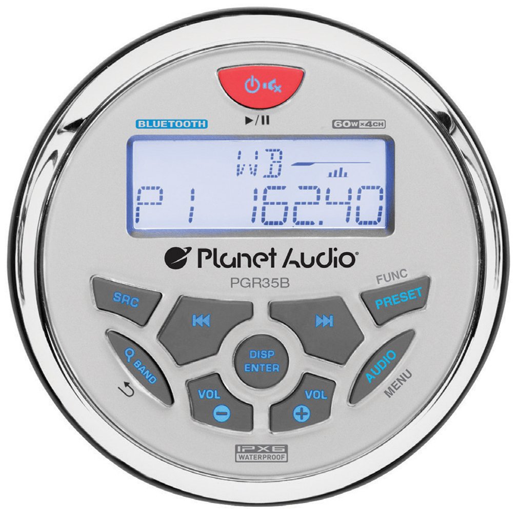 Planet Audio PGR35B Marine Gauge Mechless Multimedia Player