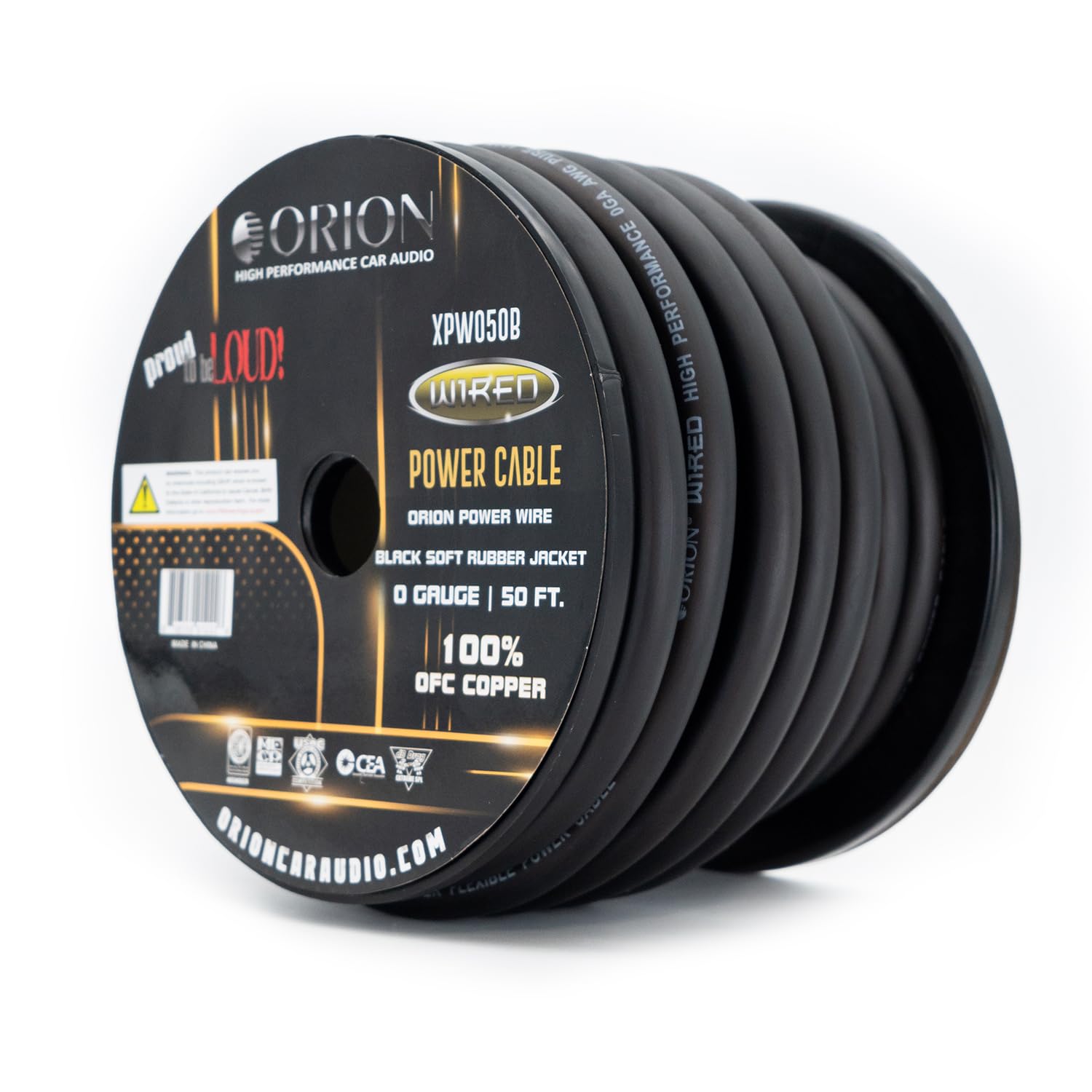 ORION XPW050FROST 100% Copper Power Wire 0 Gauge 50 Foot  Frost