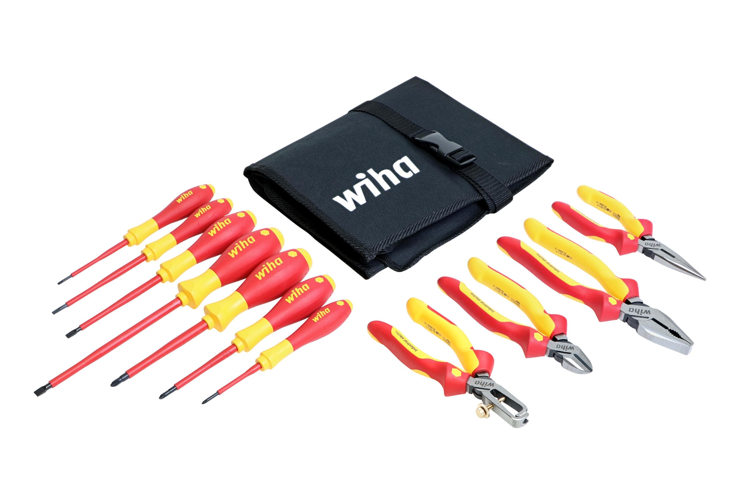 Wiha 32986 Insulated Industrial Pliers and Screwdriver Set - 11 Piece Set
