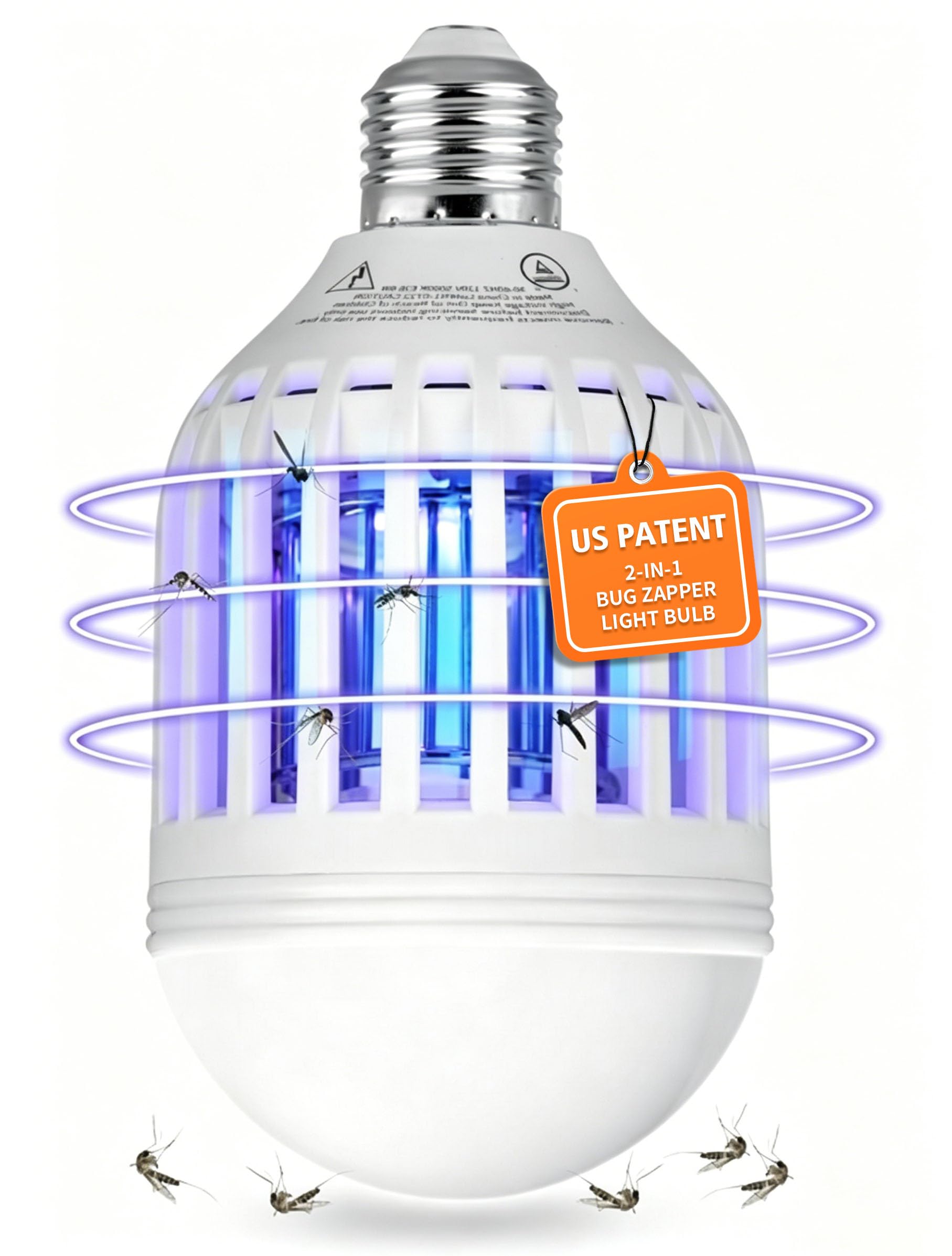 BANPESTT Bug Zapper Light Bulb 2-in-1 Indoor Mosquito Zapper Gnat Trap- Electric Fly Insect Killer&Bug Catcher for Home Backyard Patio
