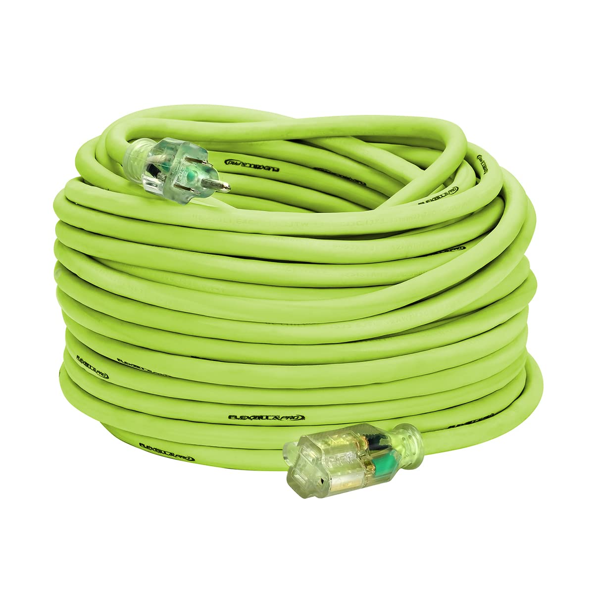 Flexzilla FZ512835 Pro Extension Cord 12/3 Awg Sjtw 100Ft Outdoor Lighted Plug