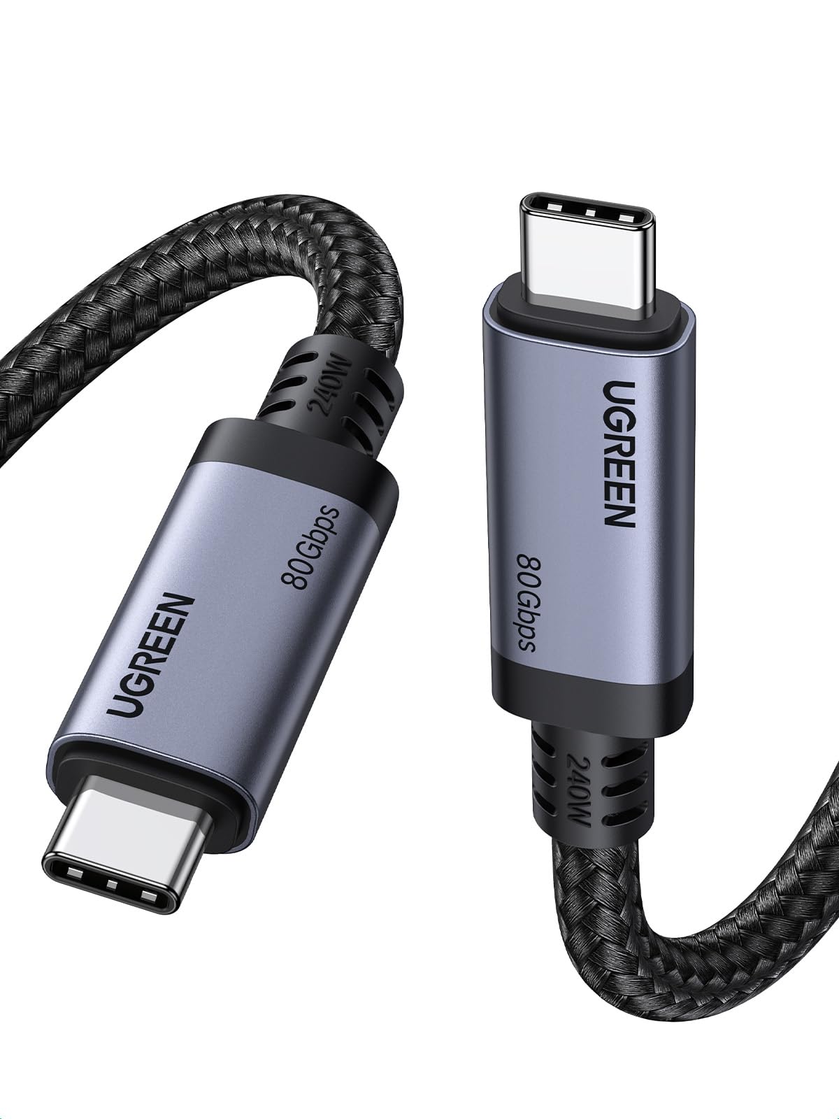 UGREEN 240W USB C to USB C Cable for Thunderbolt 5, USB4 Gen4 80Gbps, 3.3ft