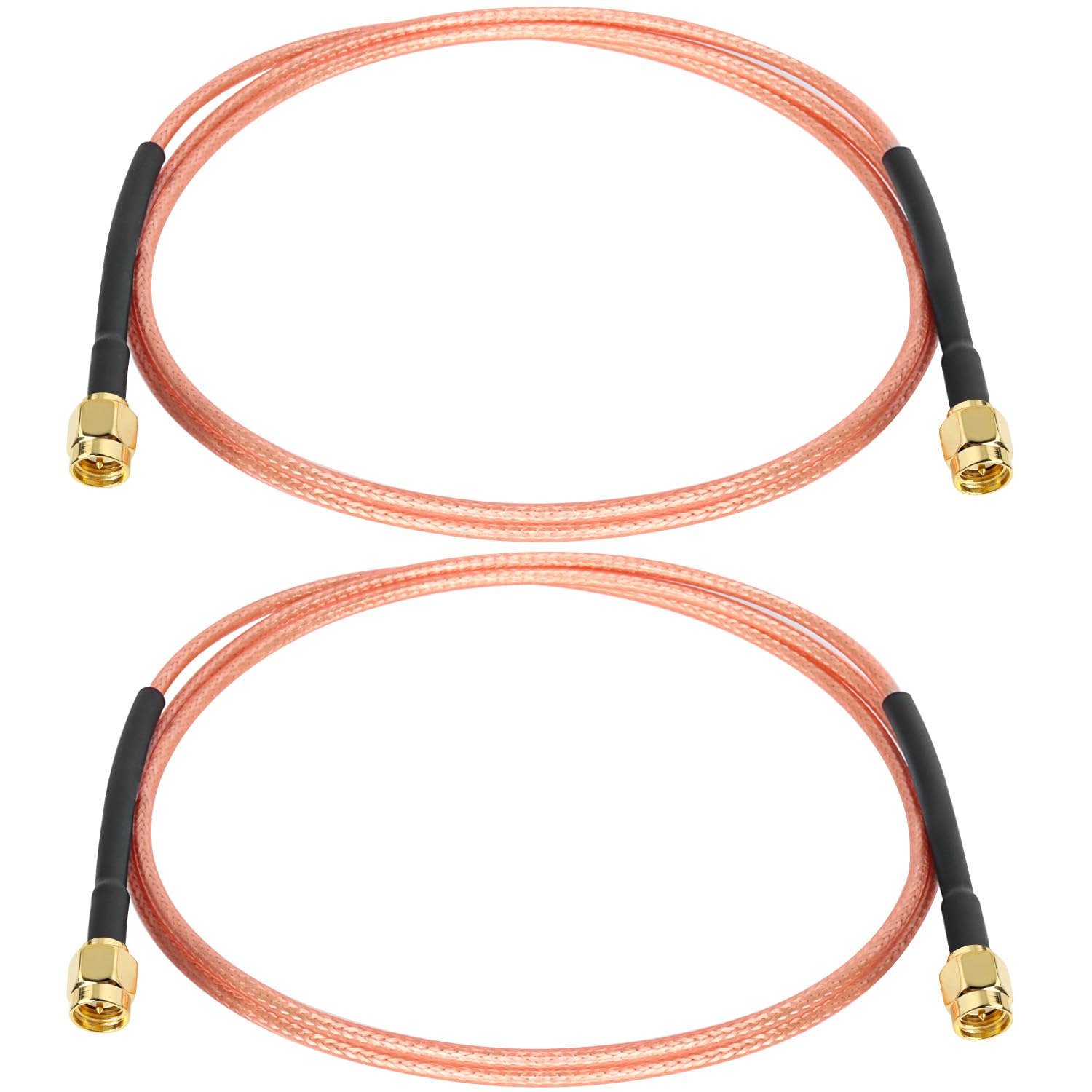 XRDS -RF RG316 SMA Male to SMA Male Coaxial Cable 3FT, 2 Pack Flexible SMA Extension Antenna Cable for WiFi Antenna, Router, SDR, FPV, GPS, Test Equipment