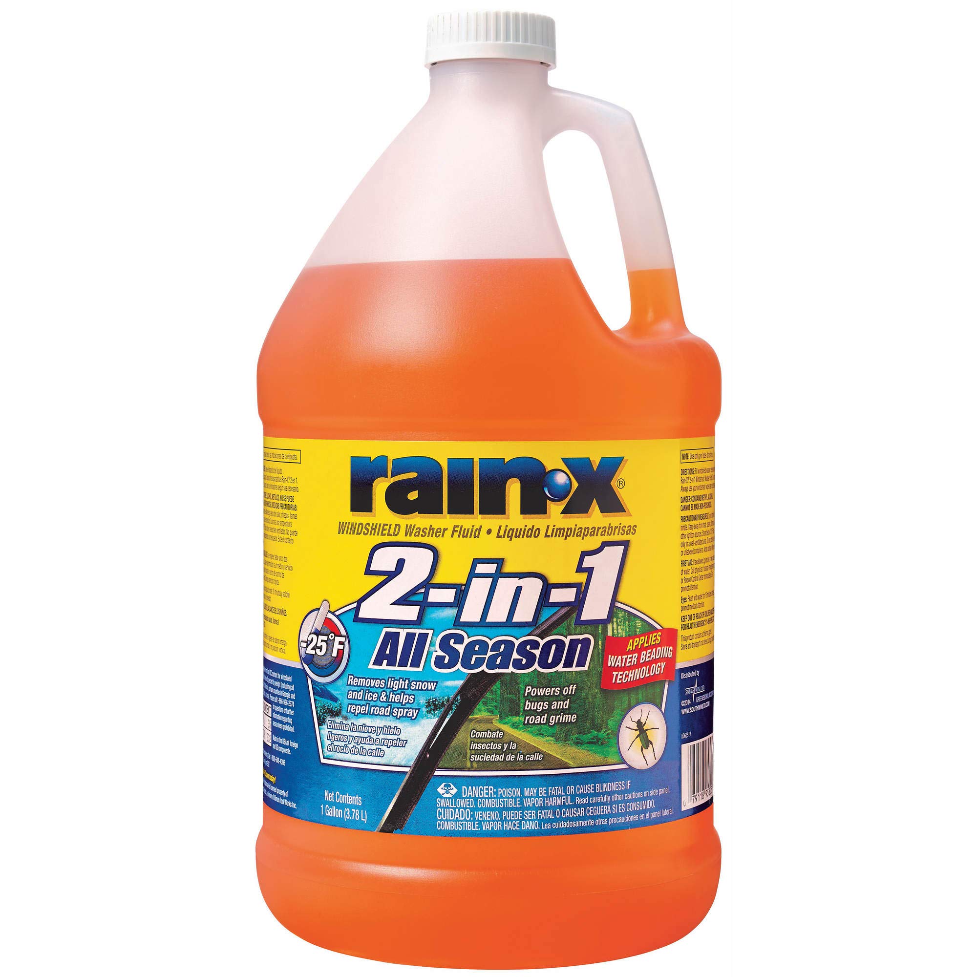 Rain-x 2 in 1 All Season (-25) Washer Fluid Net Wt 128 Fl Oz, 128 Fluid Ounce