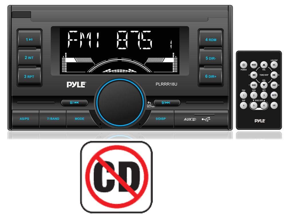 Pyle PLRRR18U Mechless Double DIN Stereo