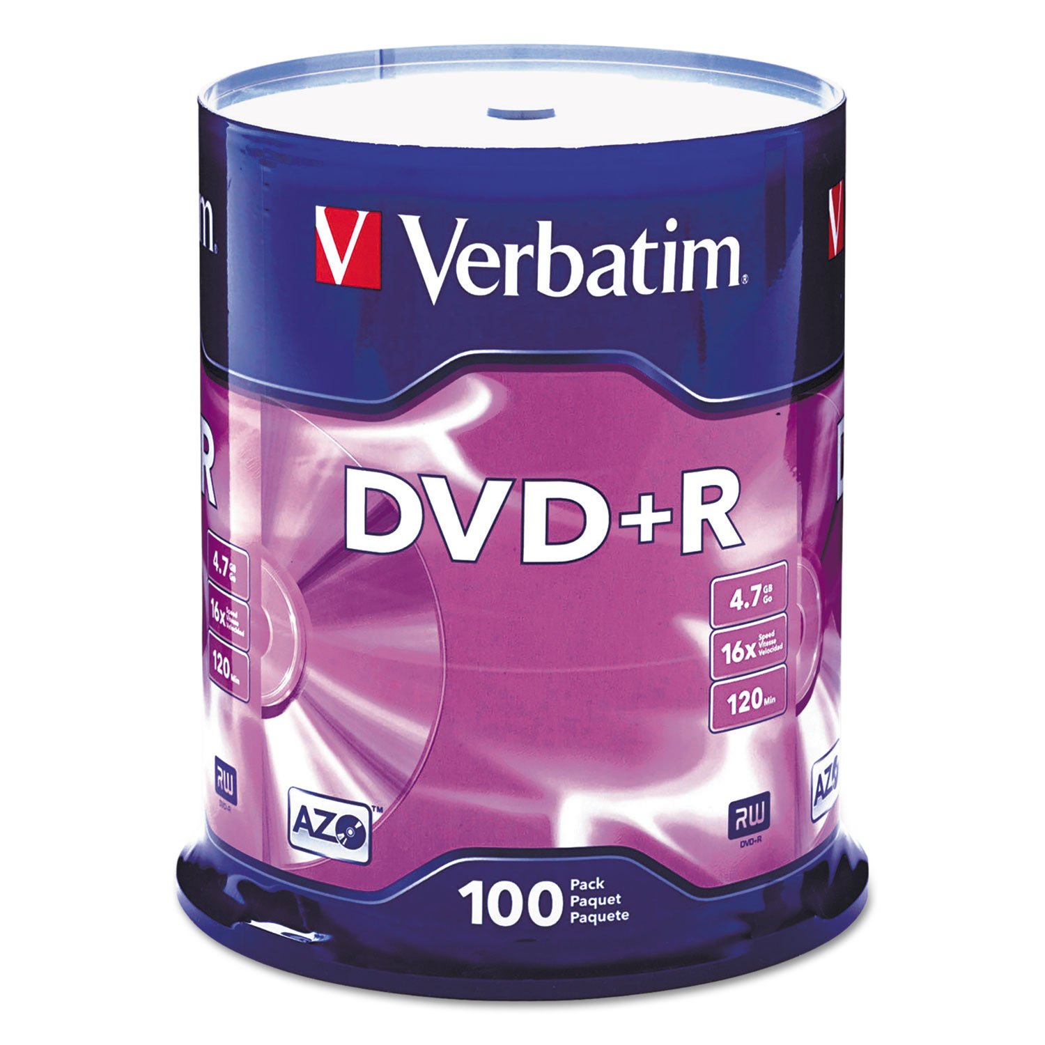Verbatim 95098 4.7GB DVD+Rs (100-ct Spindle)