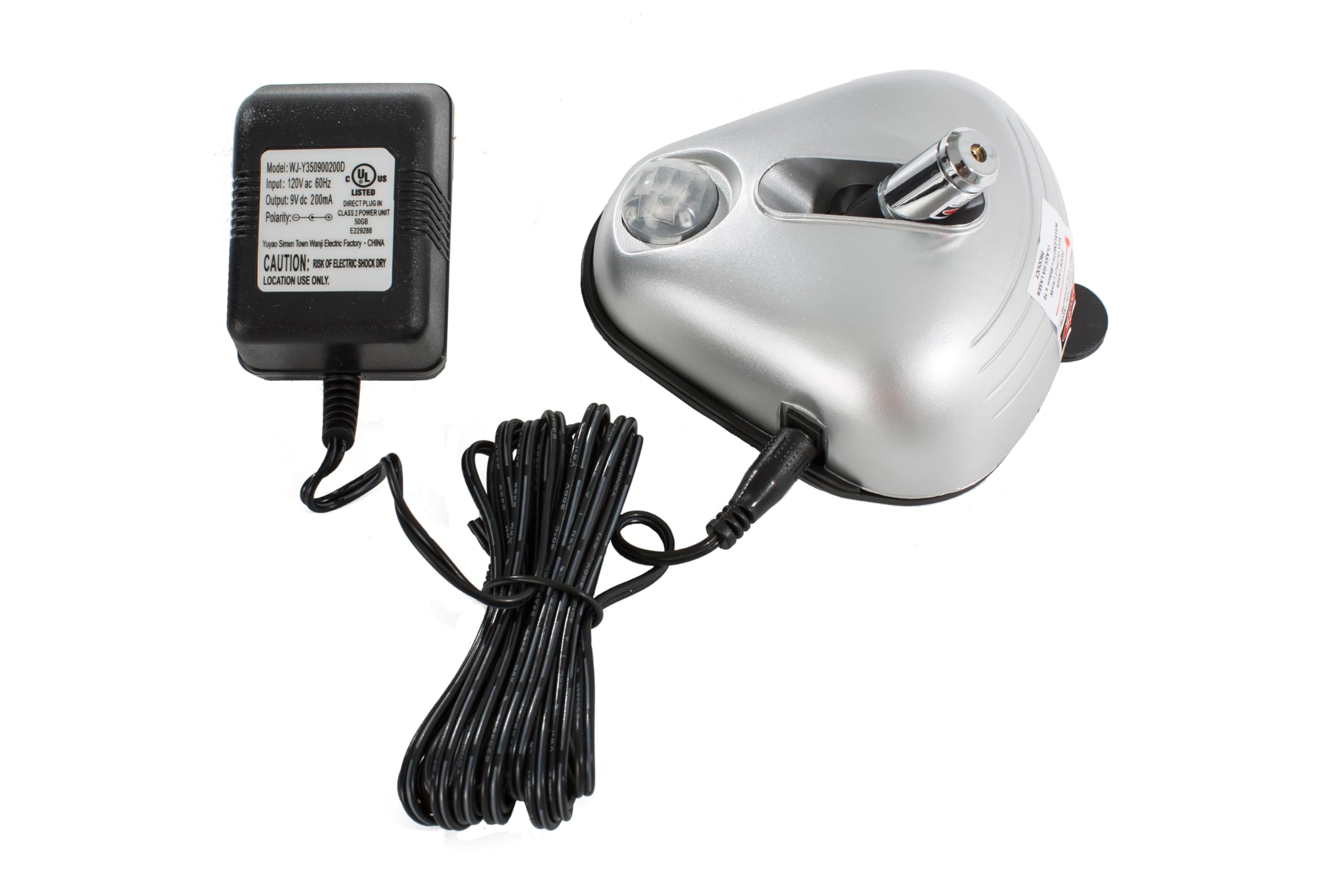Maxsa 37310 Park Right Single Laser Parking Guide for One-Car Garage, Adjustable Laser, Motion Activated, AC Adapter & Battery Backup, Universal Car and SUV Parking Guide, Silver