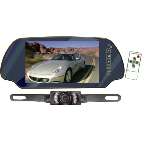 Pyle PLCM7200 7" Rearview Mirror Monitor w/ Rearview Camera